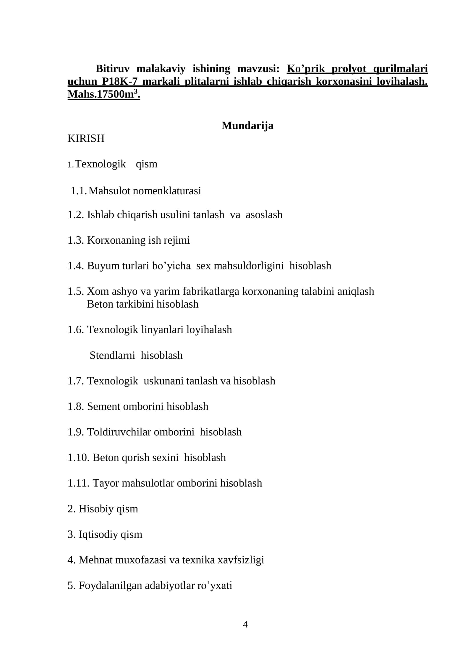 Ko’prik prolyot qurilmalari uchun P18K-7 markali plitalar