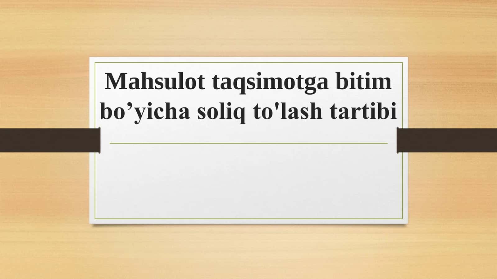 Mahsulot taqsimoti bitimlar