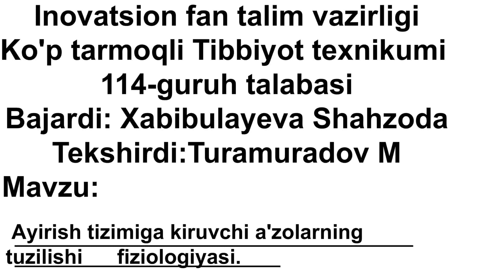 Ayirishning ahamiyati