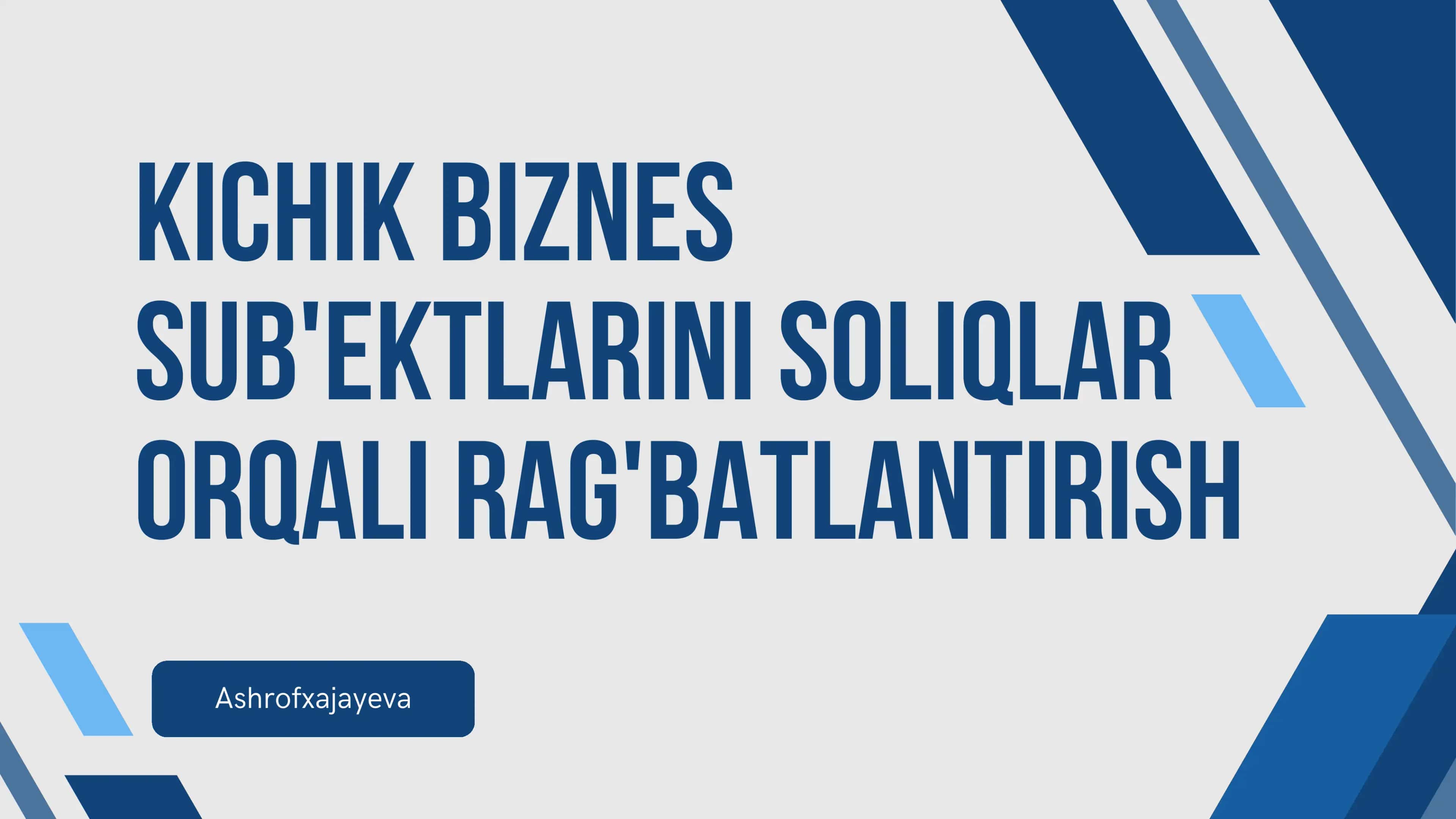 Kichik biznes