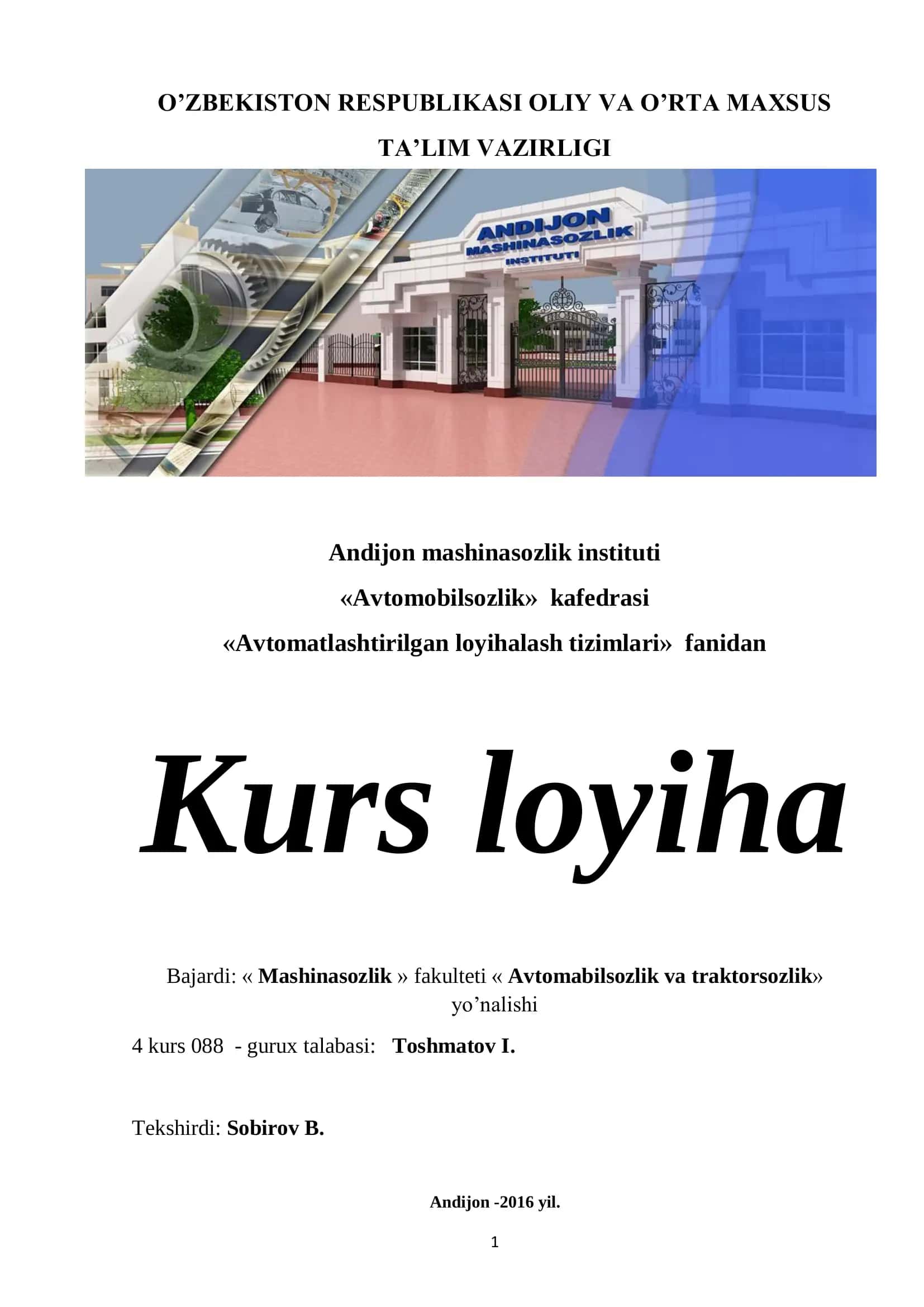 Avtomatlashtirilgan loyihalash tizimlari