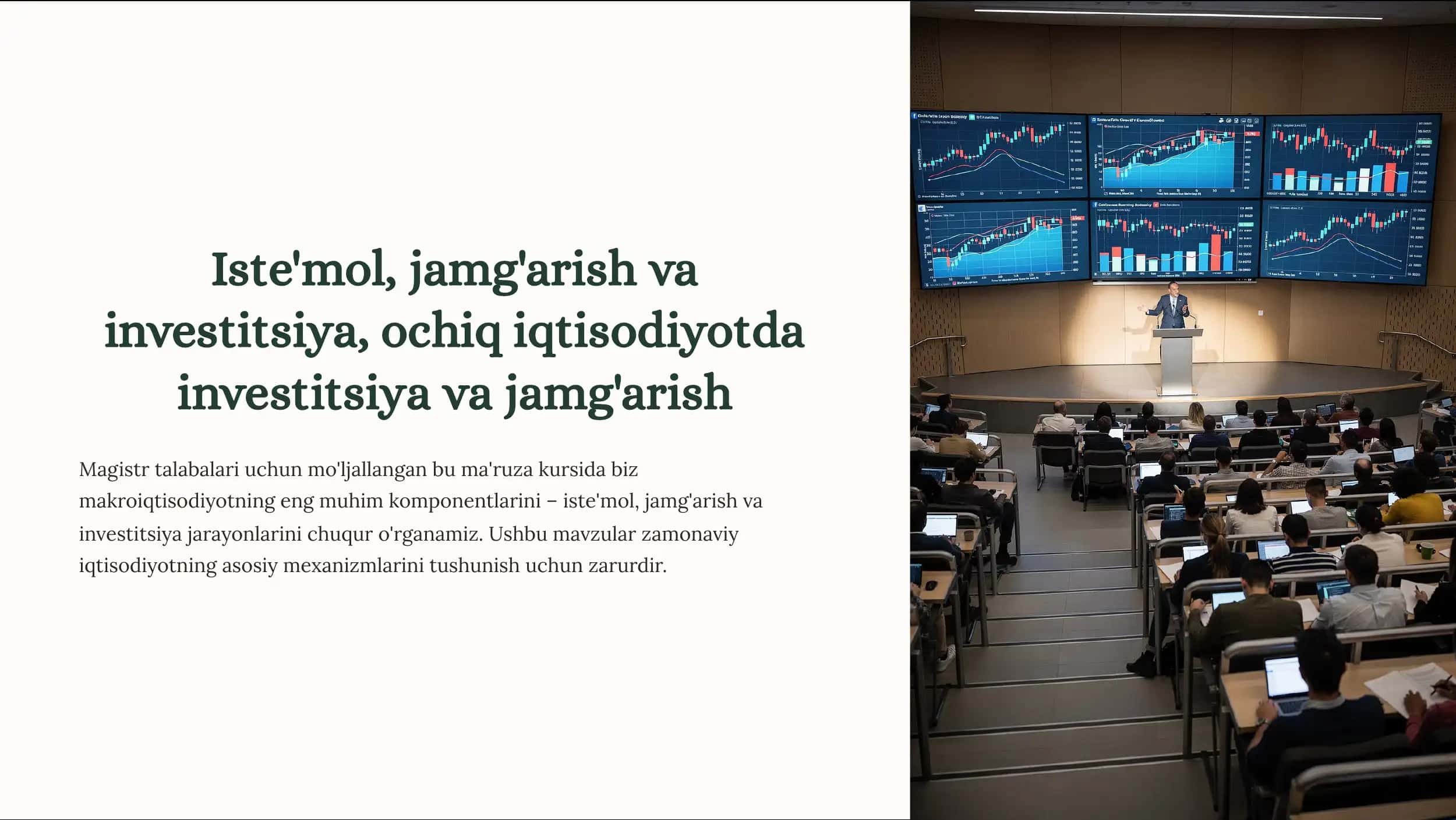 Makroiqtisodiyotning eng muhim komponentlari: Iste'mol, jamg'arish va investitsiya