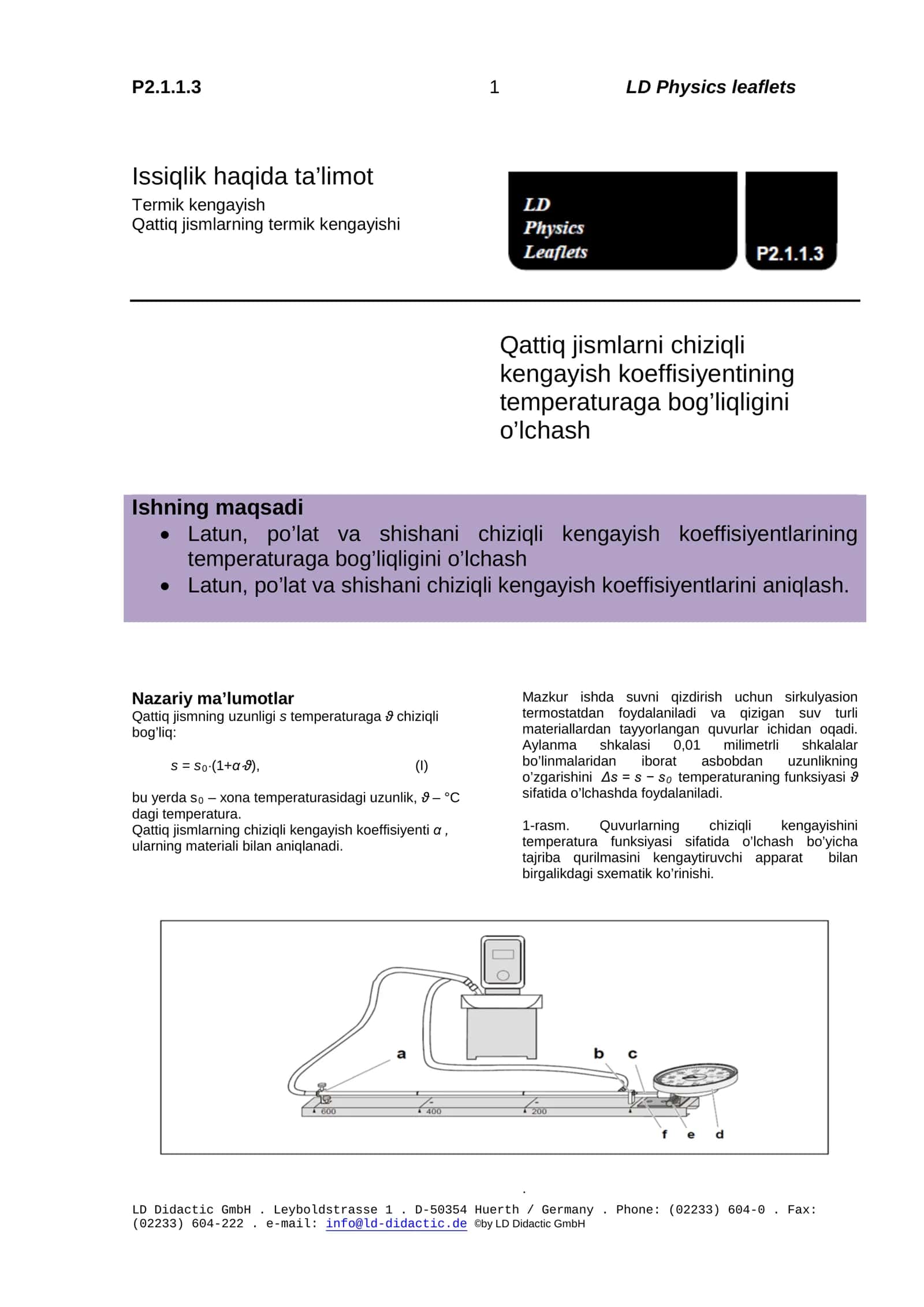Issiqlik haqida ta'limot