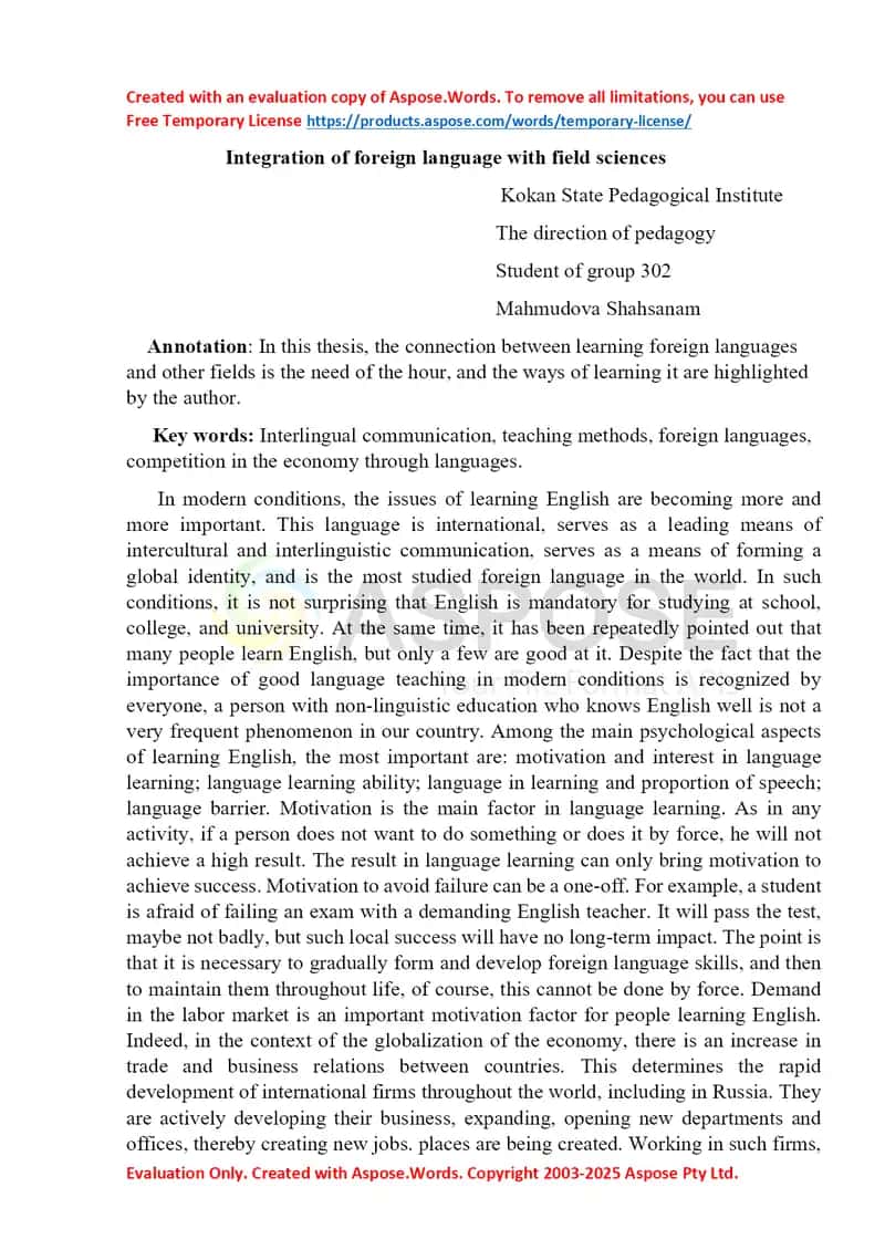 Pedagogikadan tezis