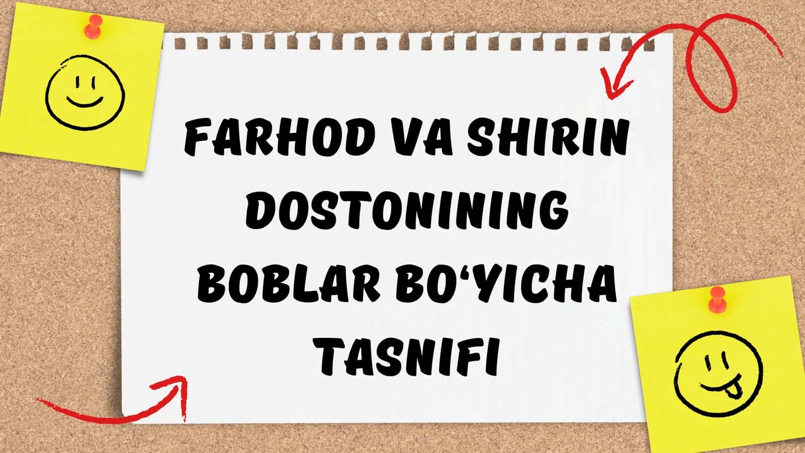 Farhod va Shirin dostonining boblar bo‘yicha tasnifi