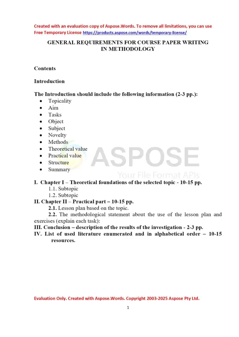Guidelines for writing a course paper_Methodology