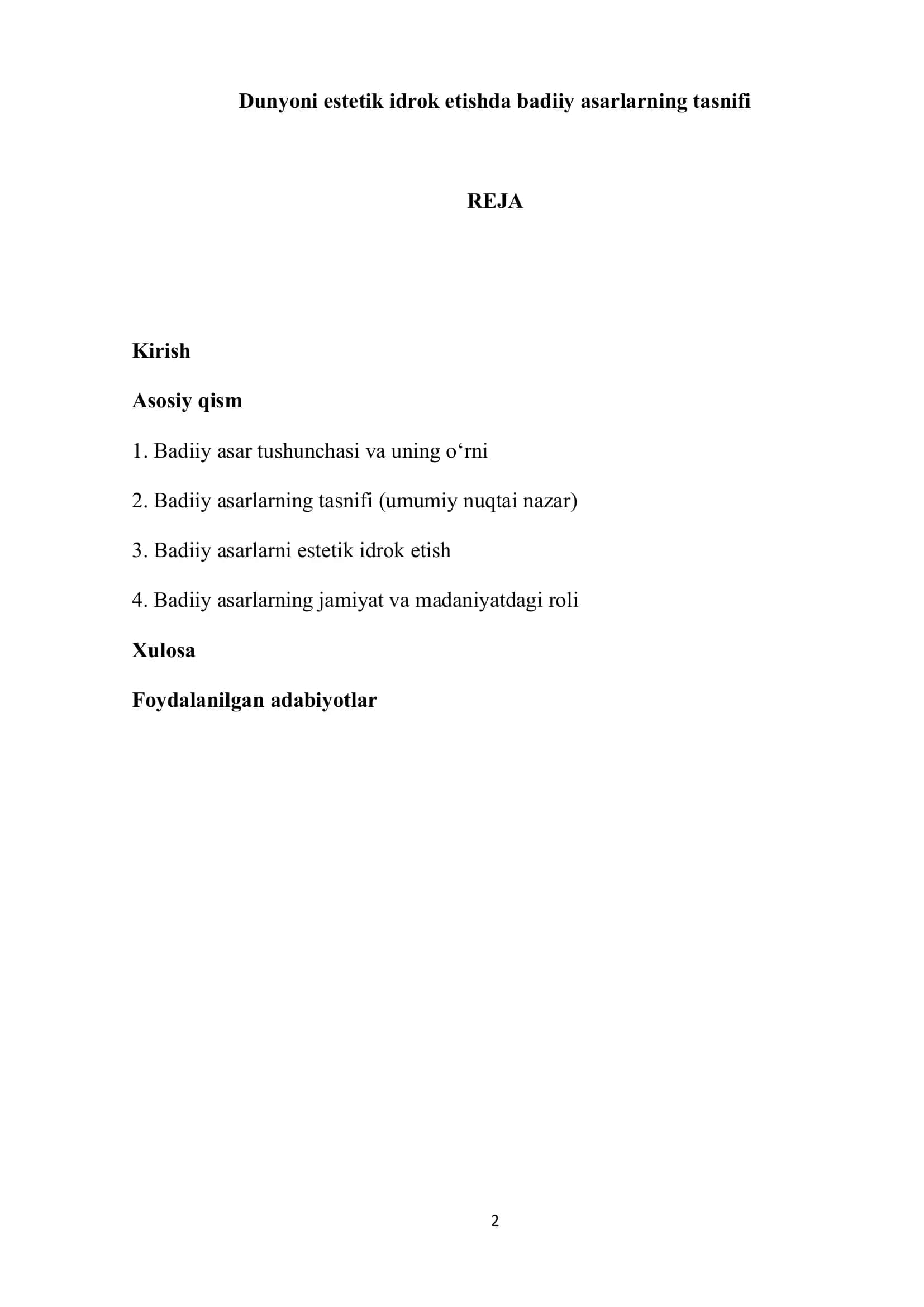 Badiiy asarlar