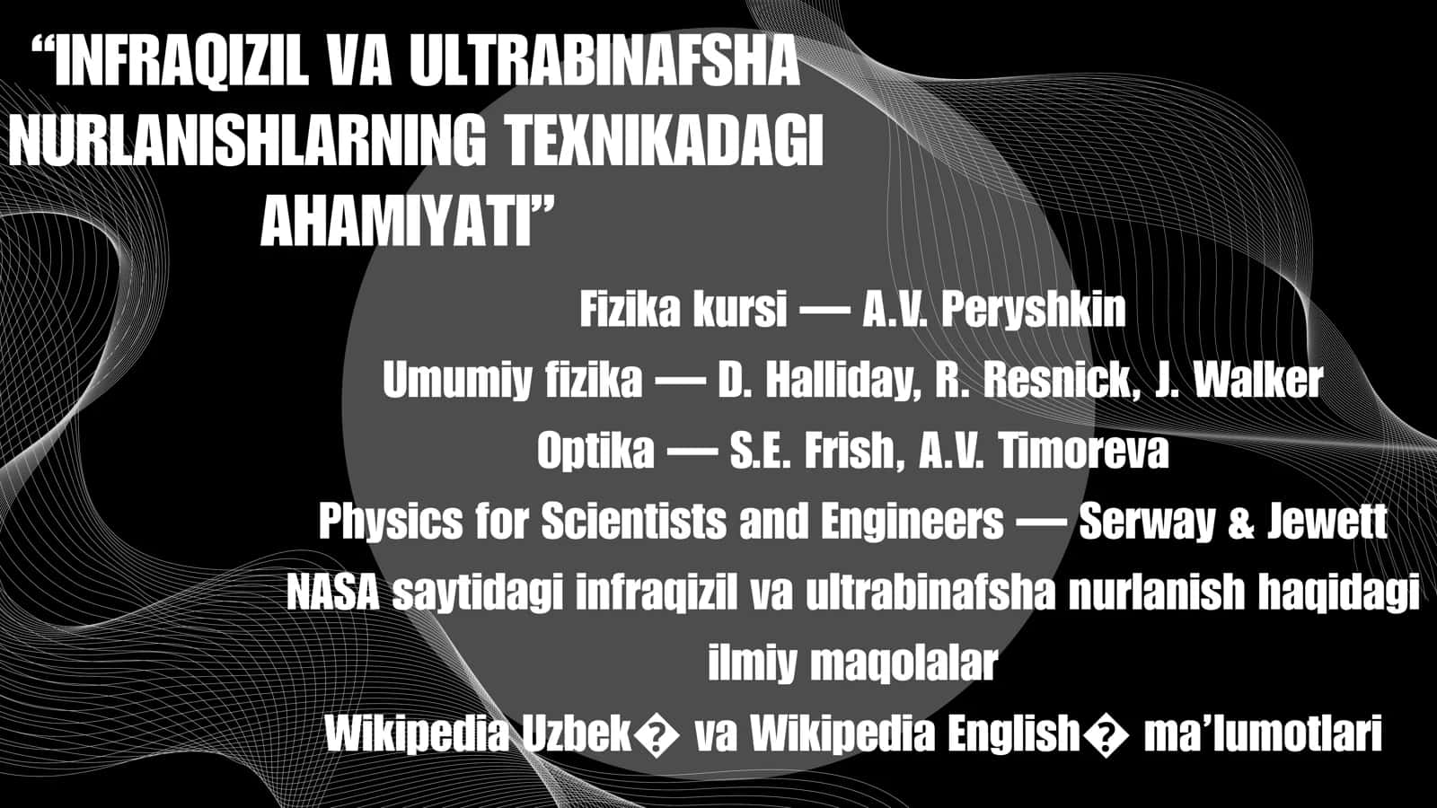 Infraqizil va ultrabinafsha nurlarining texnikadagi ahamiyati