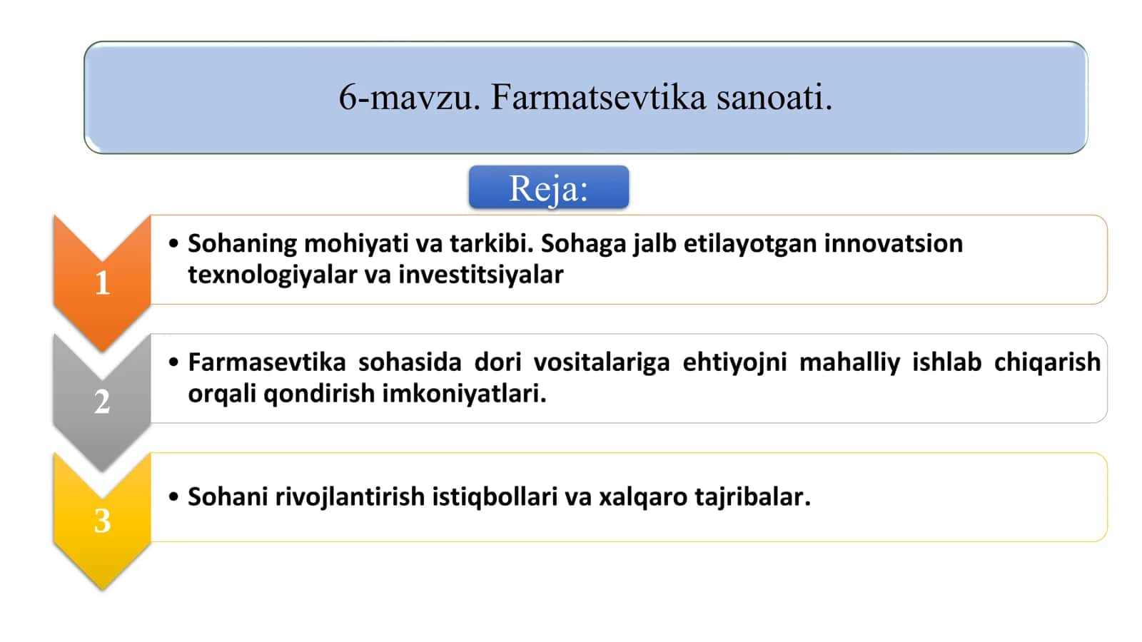 Farmatsevtika sanoati iqtisodiyoti