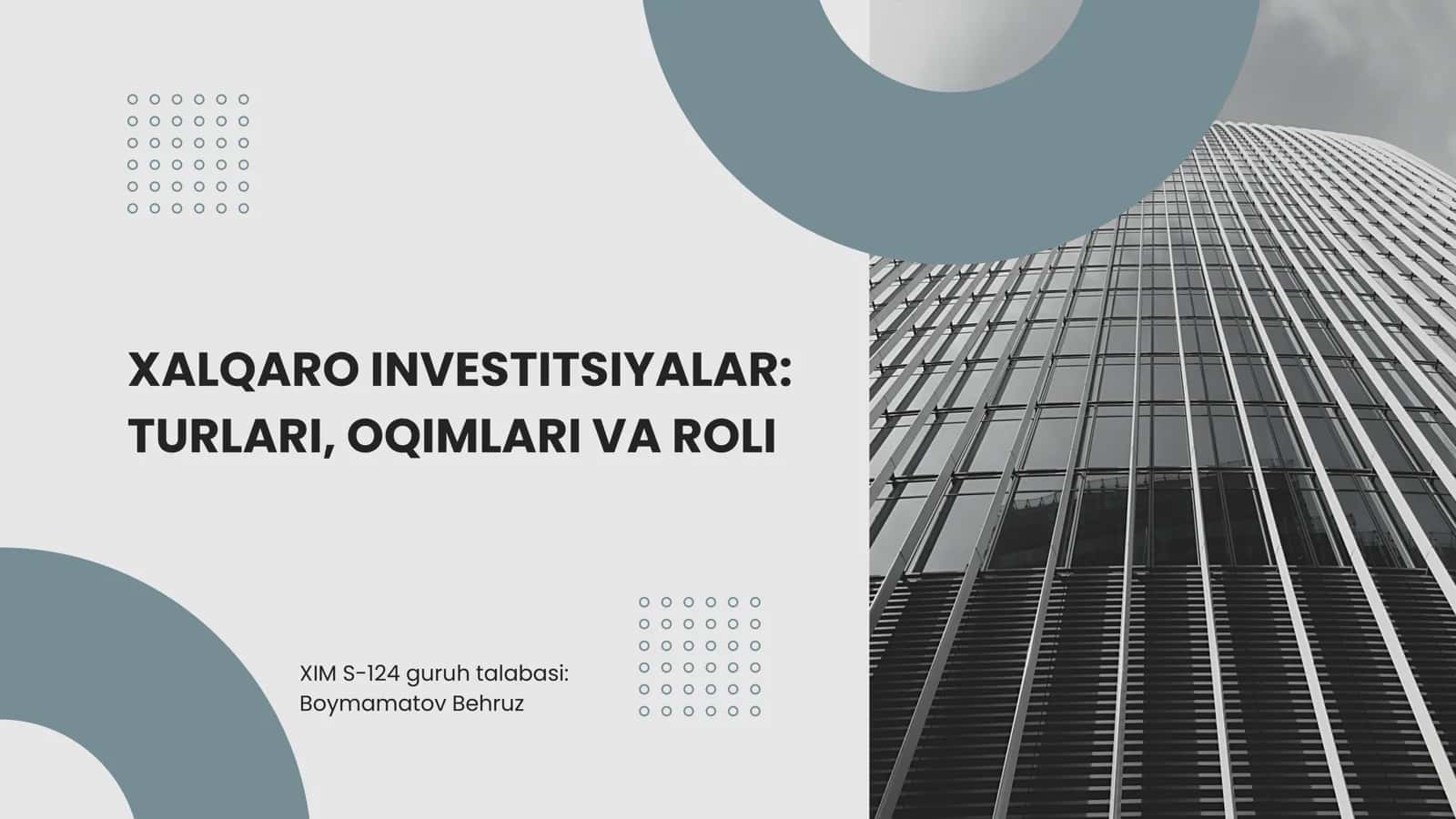 Xalqaro Investitsiyalar: Turlari, Oqimlari va Roli