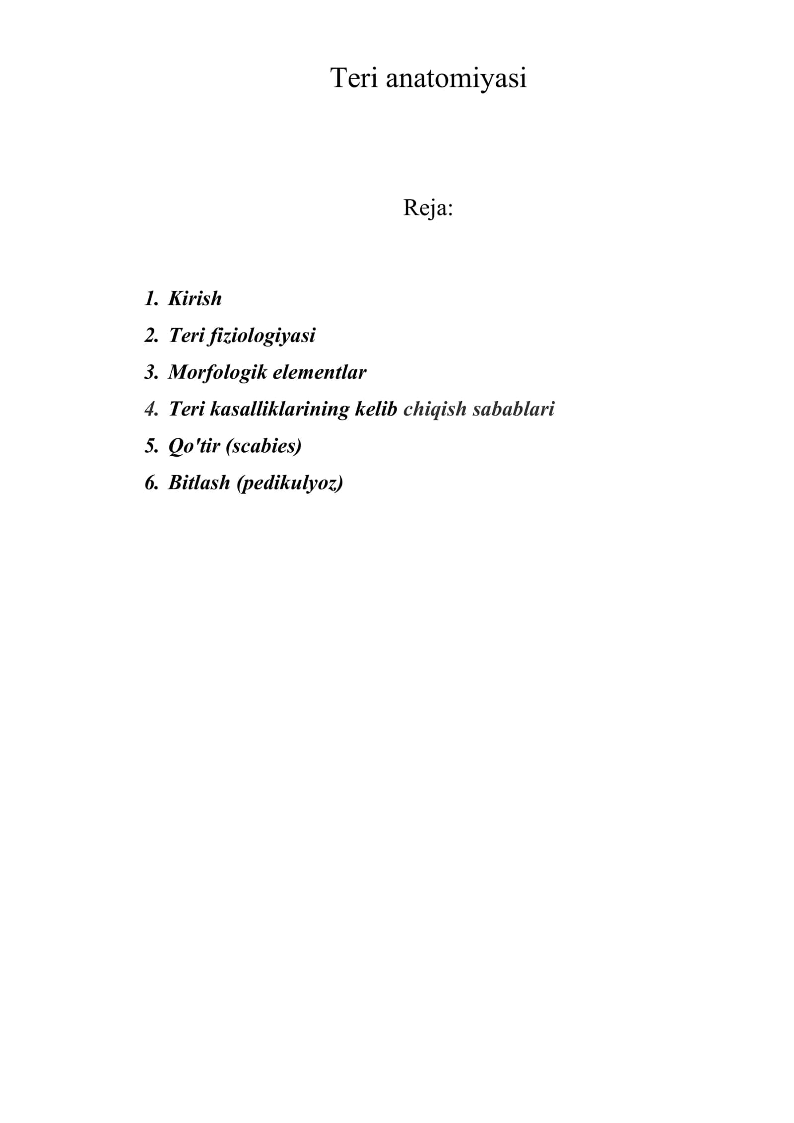 Teri anatomiyasi