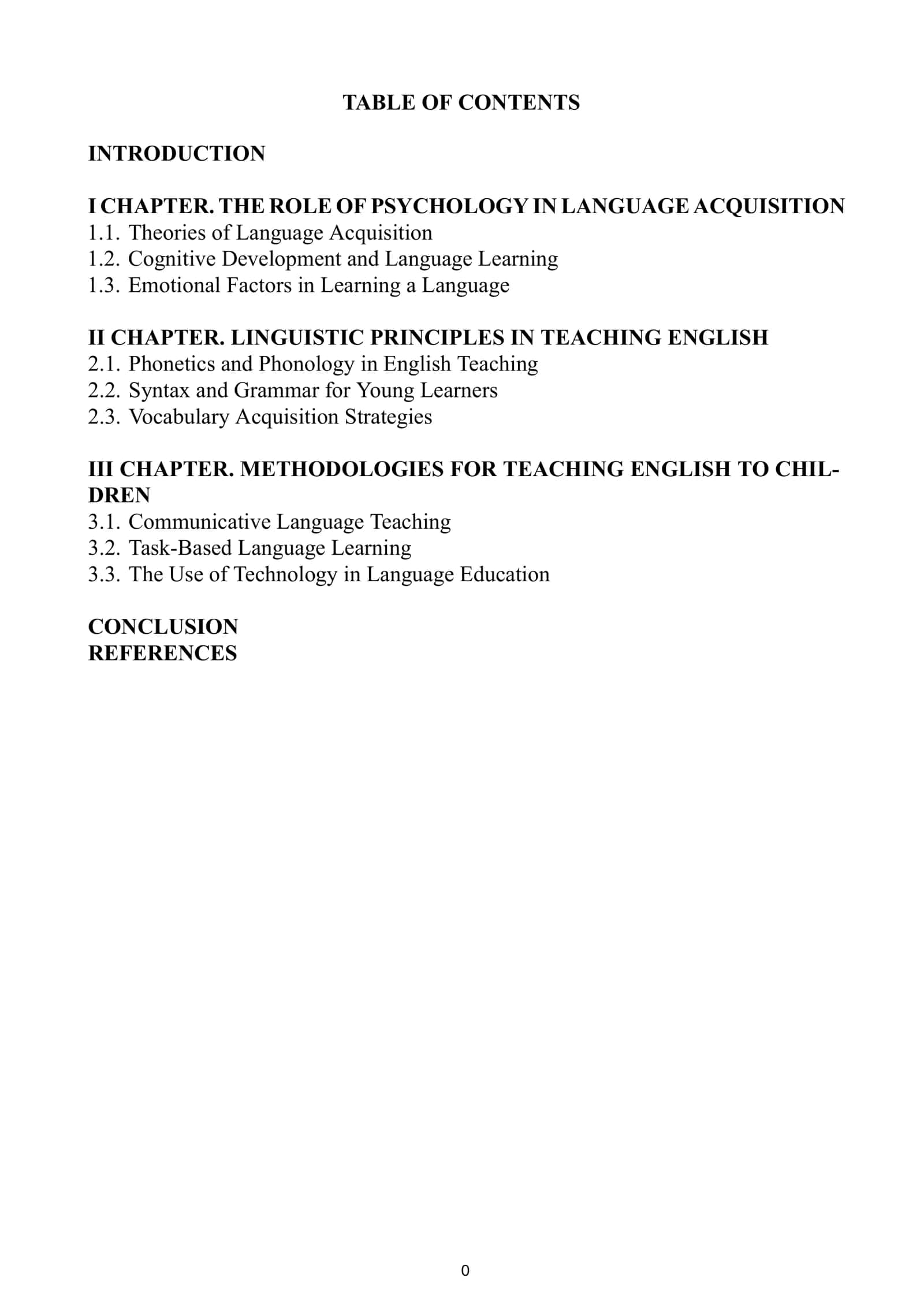 METHODOLOGIES FOR TEACHING ENGLISH TO CHILDREN