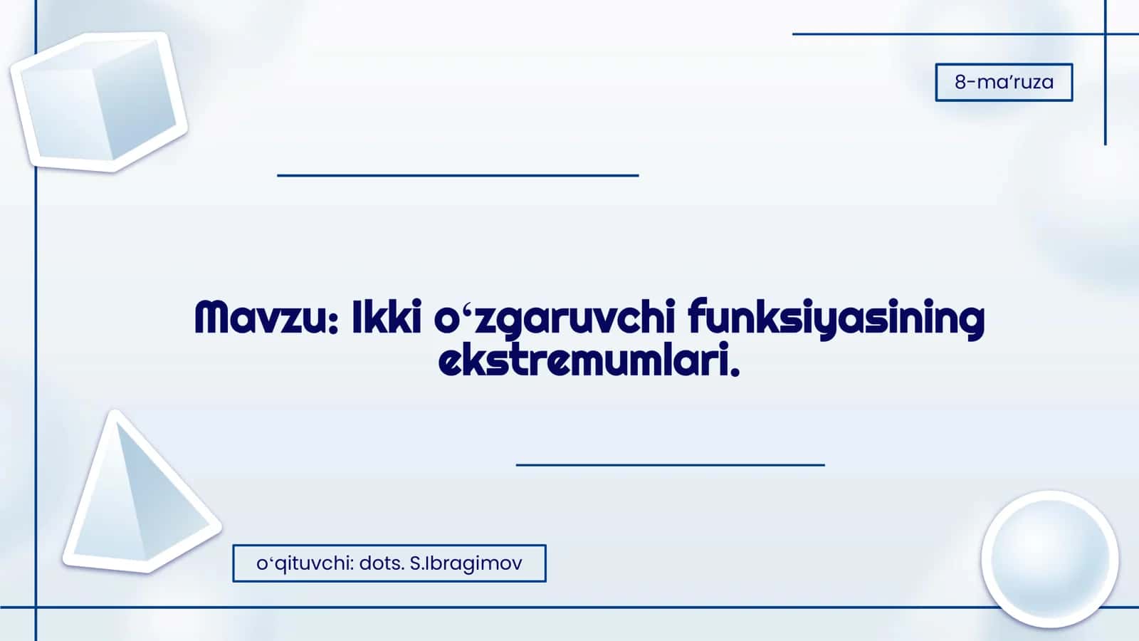 Ikki oʻzgaruvchi funksiyasining ekstremumlari