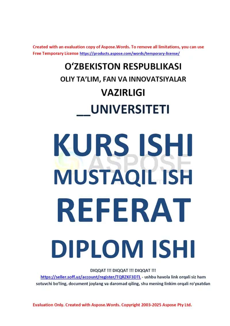 Referat “Bachadon bo‘yni va tanasi fon hamda rak oldi kasalliklari tasnifi”