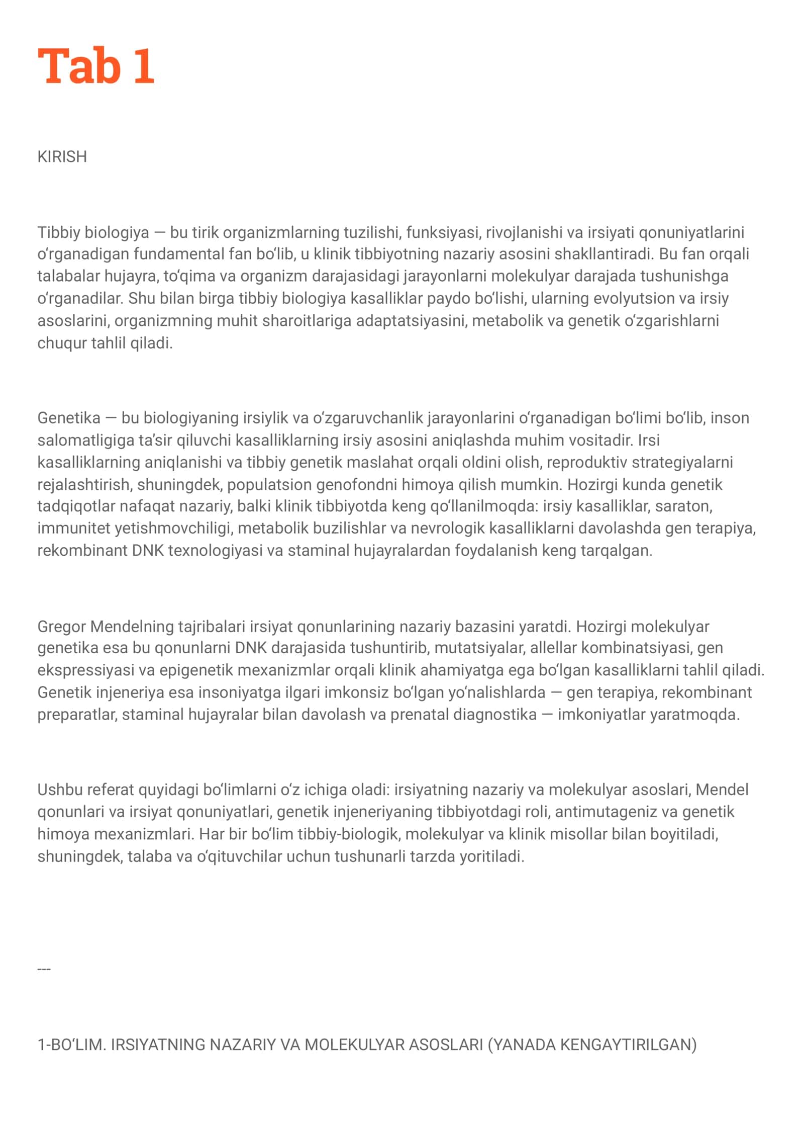 Tibbiy biologiya
