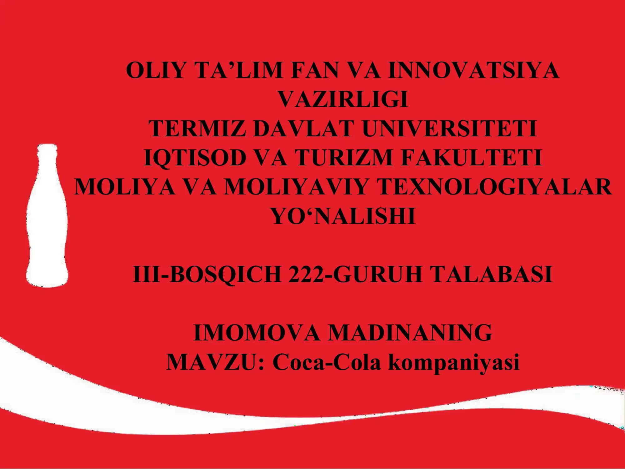Coca-Cola kompaniyasi