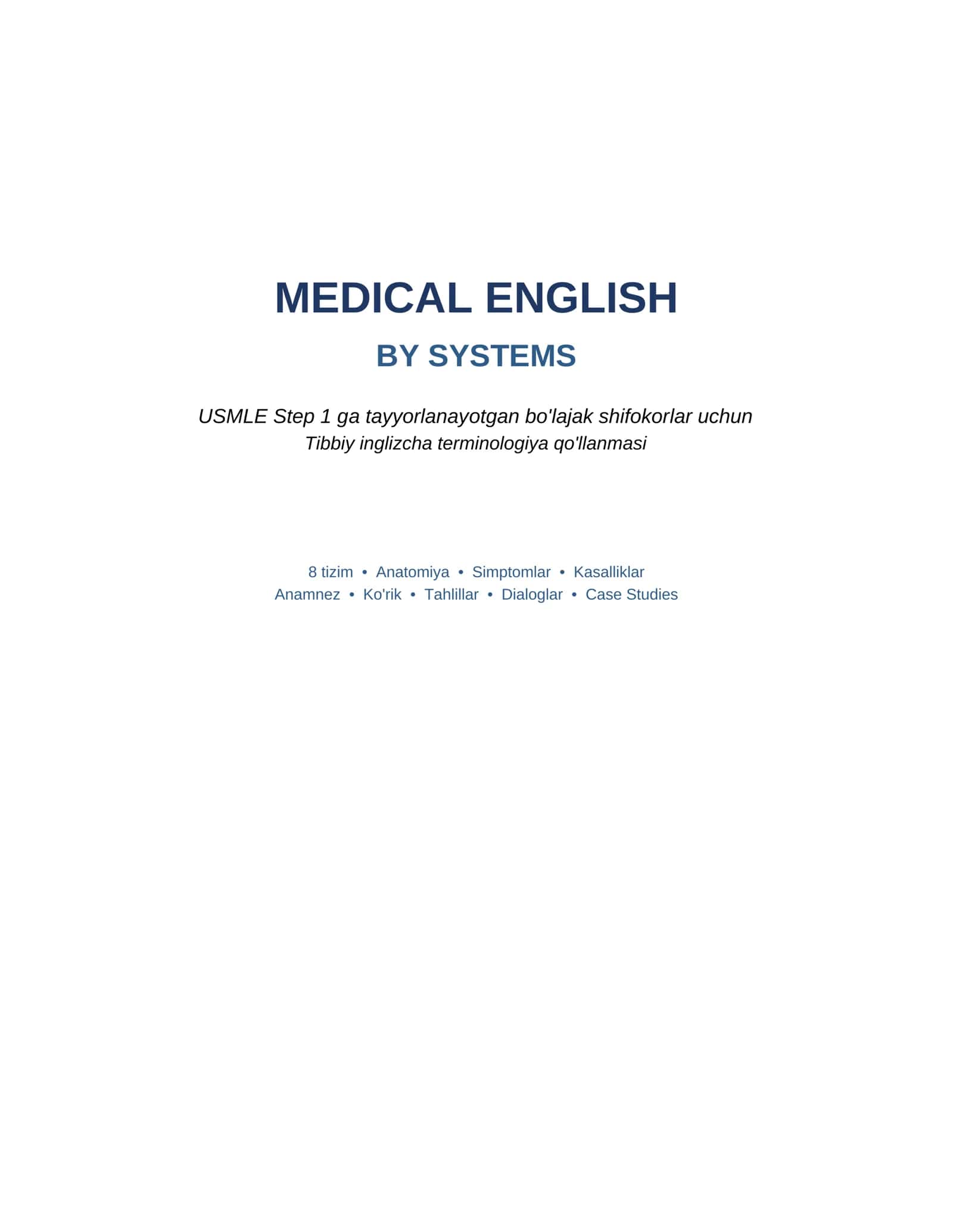 MEDICAL ENGLISH BY SYSTEMS
