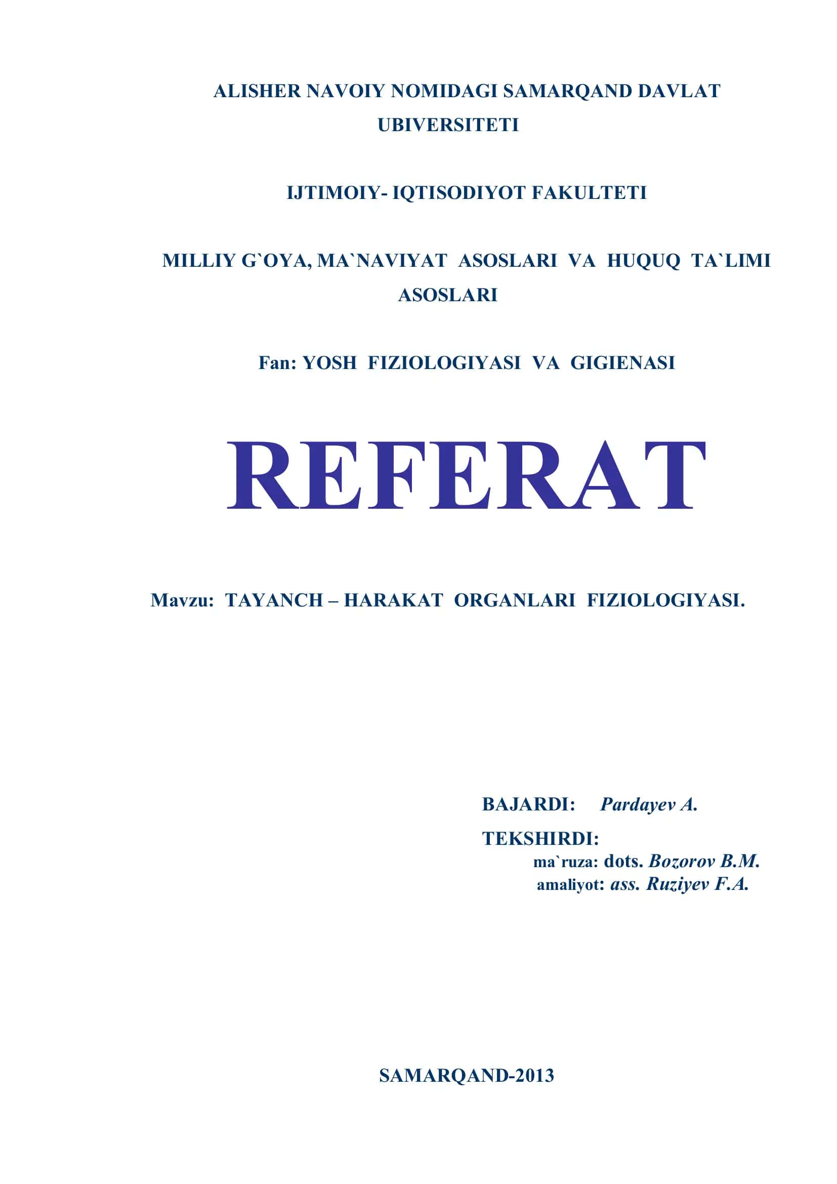 BOLALAR VA O‘SMIRLAR O‘SISH VA RIVOJLANISHINING UMUMIY QONUNIYATLARI