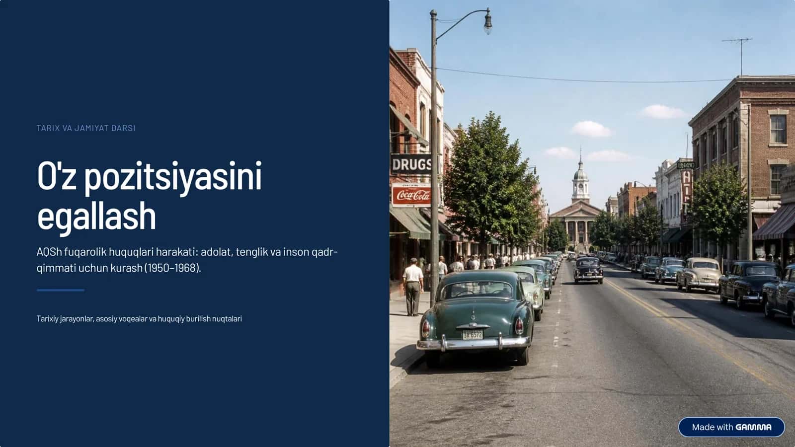 TARIX VA JAMIYAT DARSI