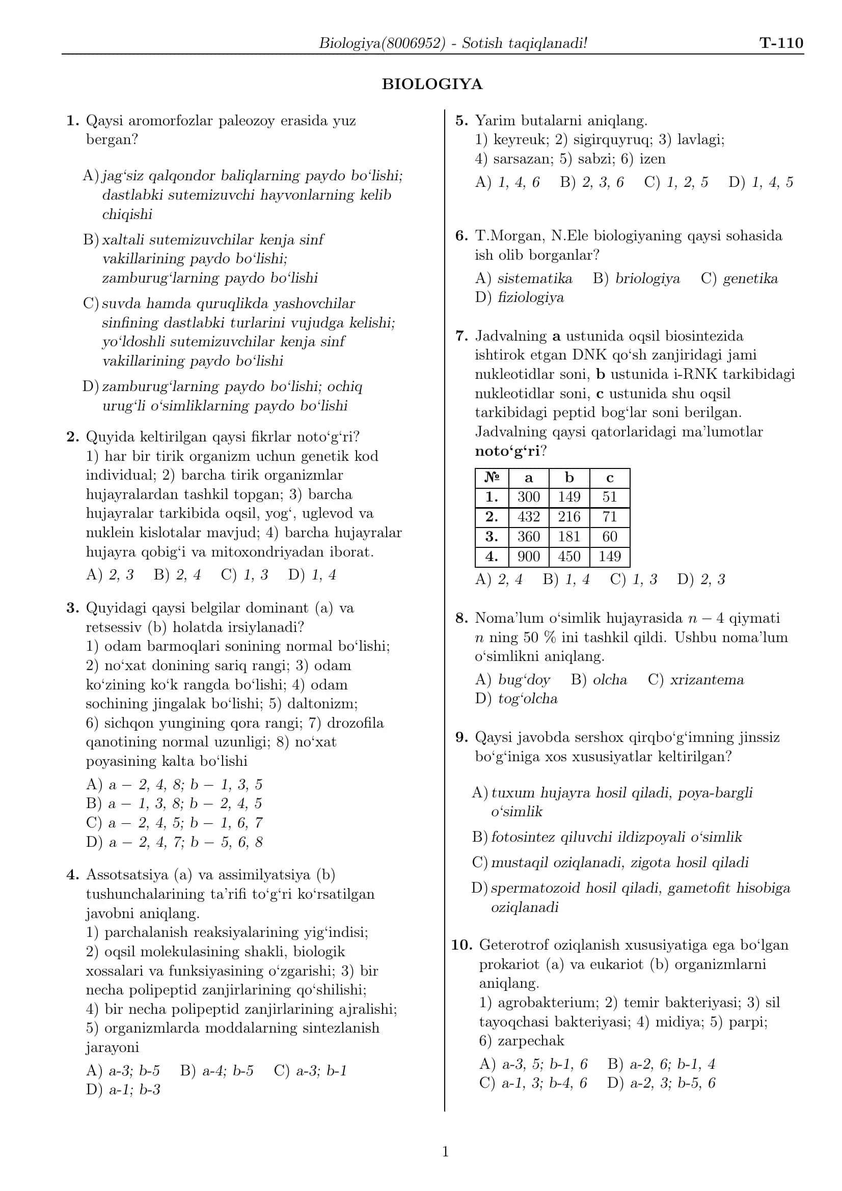 Biologiya
