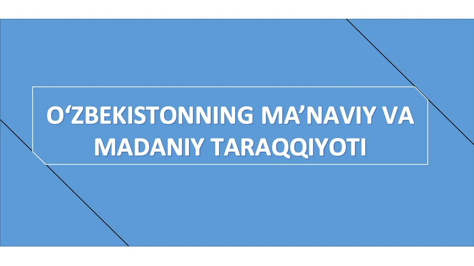 МАDАNIYАT VА SАN’АT SОHАSINING RIVОJLАNISHI