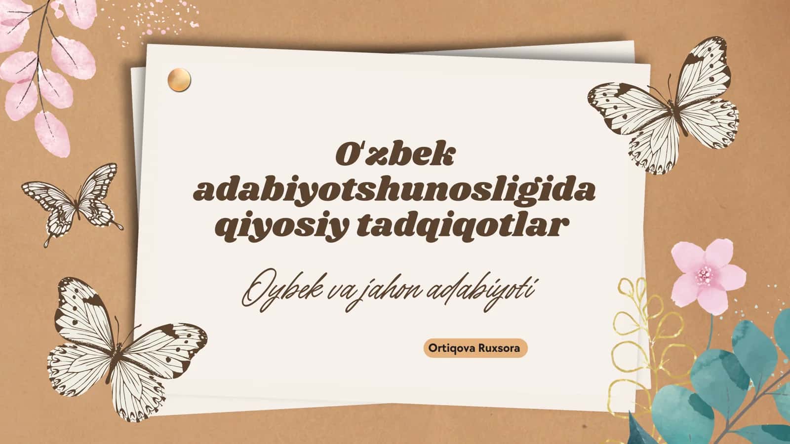 Oʻzbek adabiyotshunosligida qiyosiy tadqiqotlar