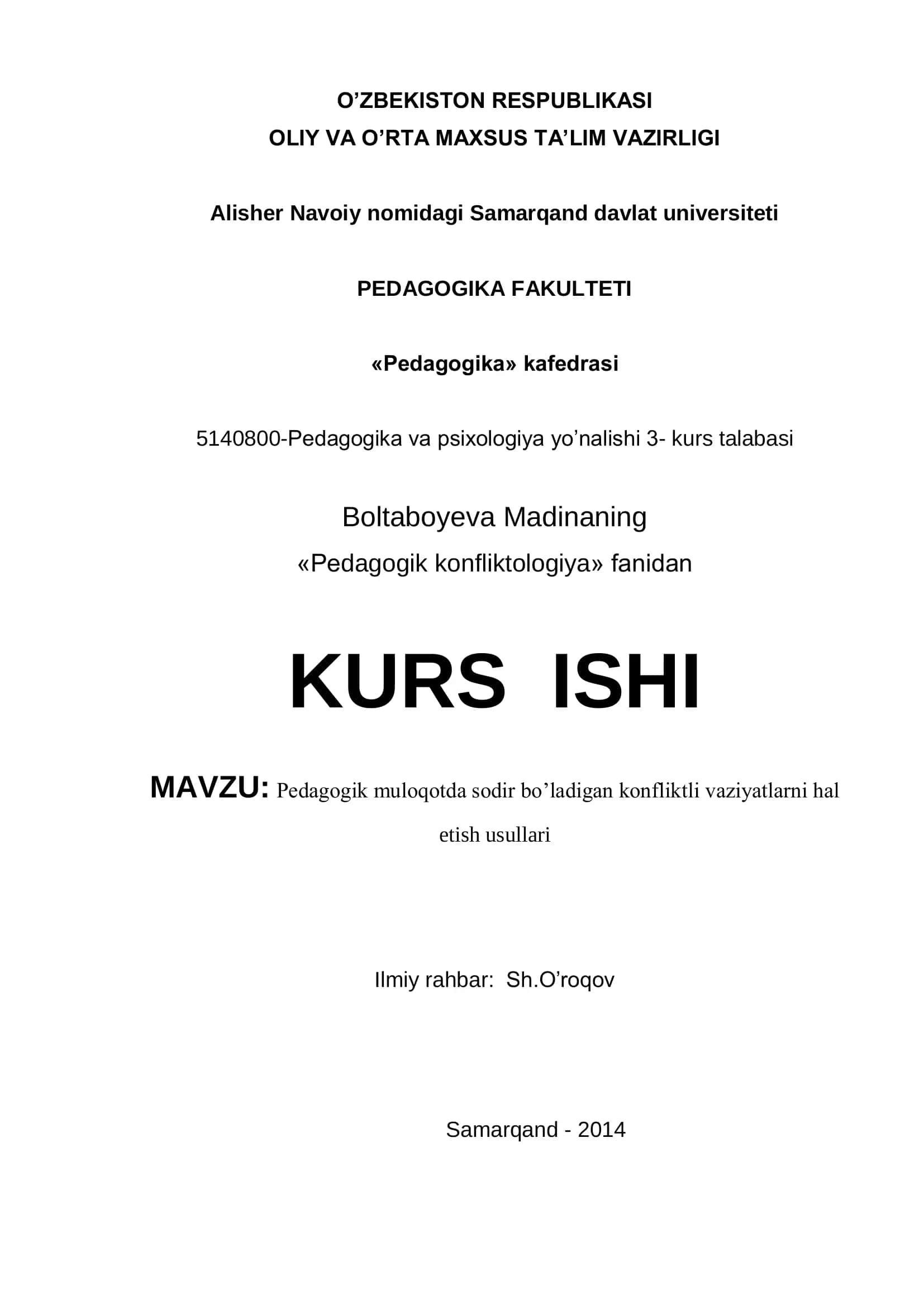 Pedagogik konfliktologiya