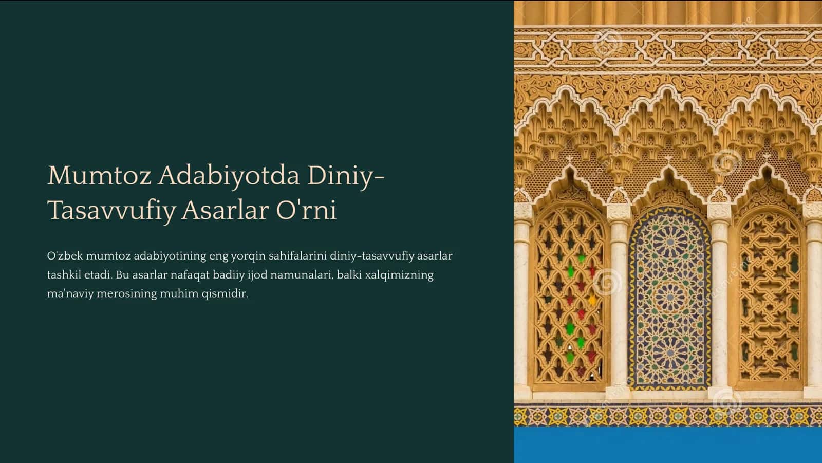 Mumtoz Adabiyotda Diniy-Tasavvufiy Asarlar O'rni