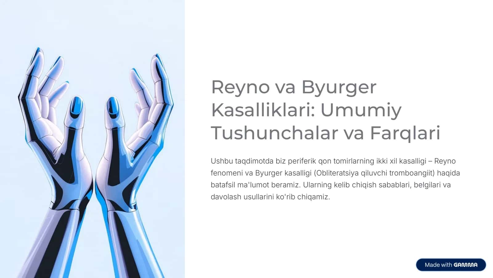 Reyno va Byurger Kasalliklari: Umumiy Tushunchalar va Farqlari
