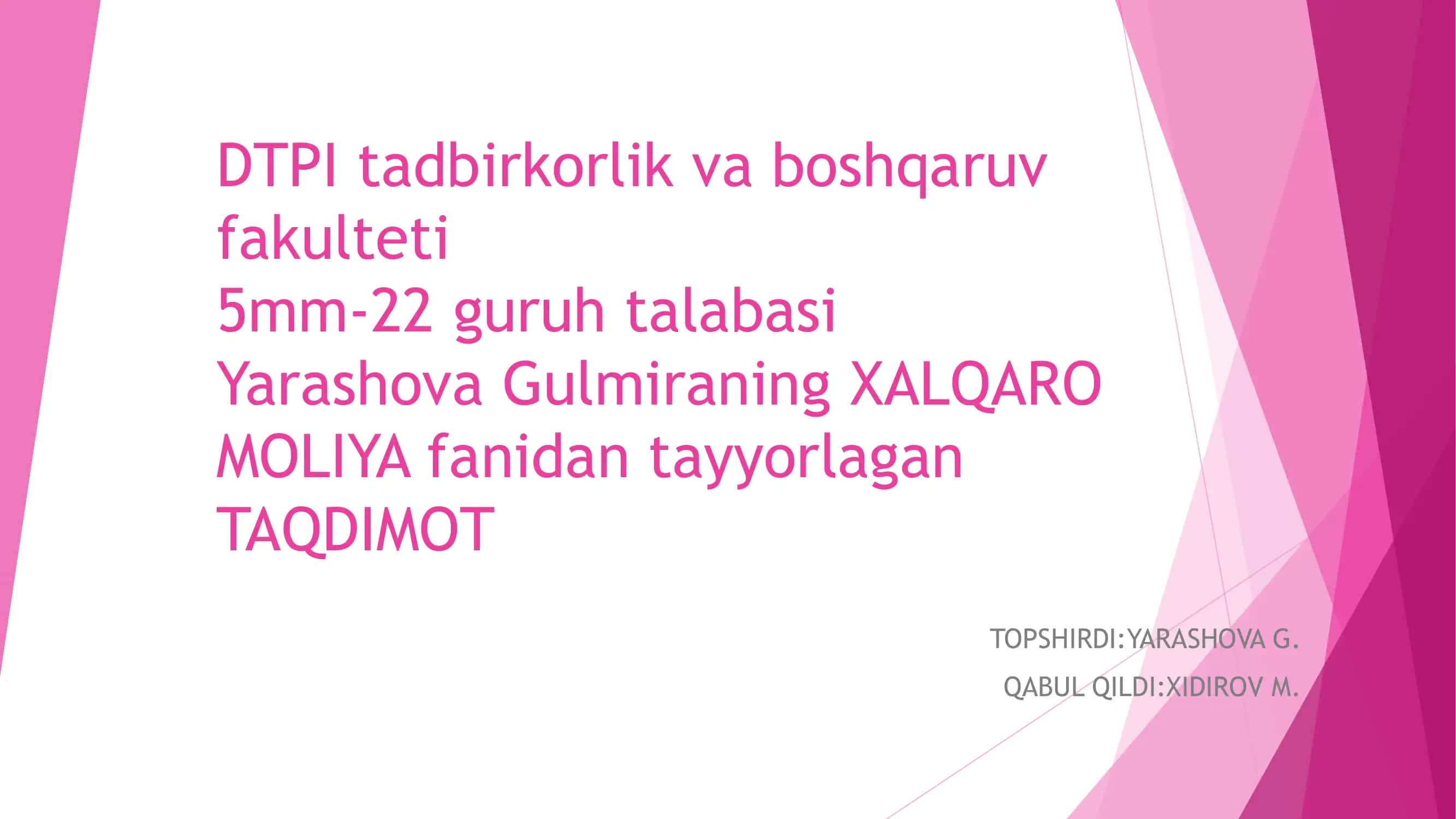 Xalqaro bozorda FOREX
