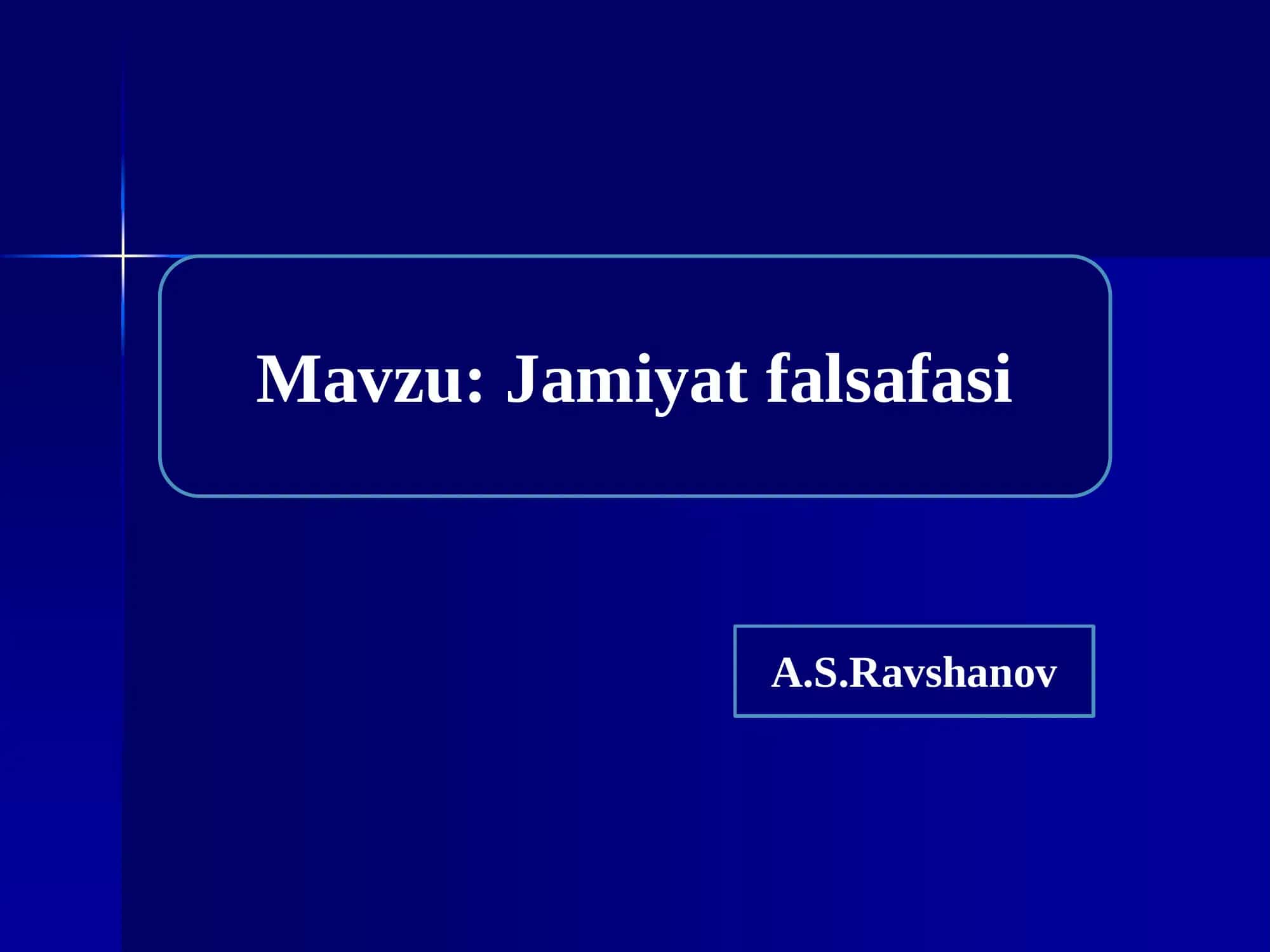 Jamiyat falsafasi