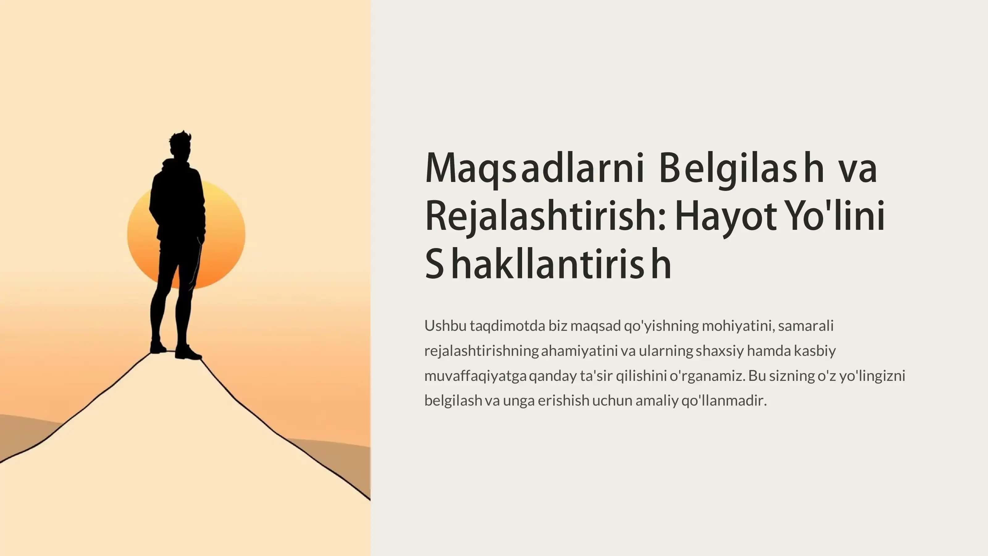 Maqsad qo'yishning mohiyati