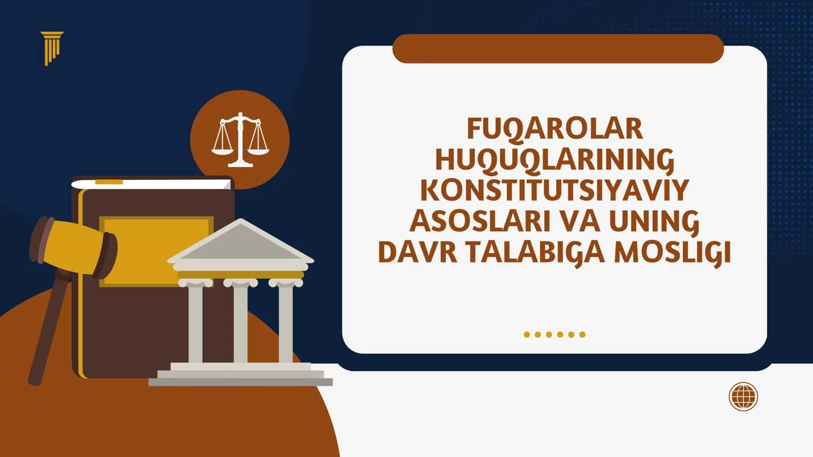 FUQАRОLАR HUQUQLАRINING KОNSTITUTSIYAVIY АSОSLАRI VА UNING DАVR TАLАBIGА MОSLIGI