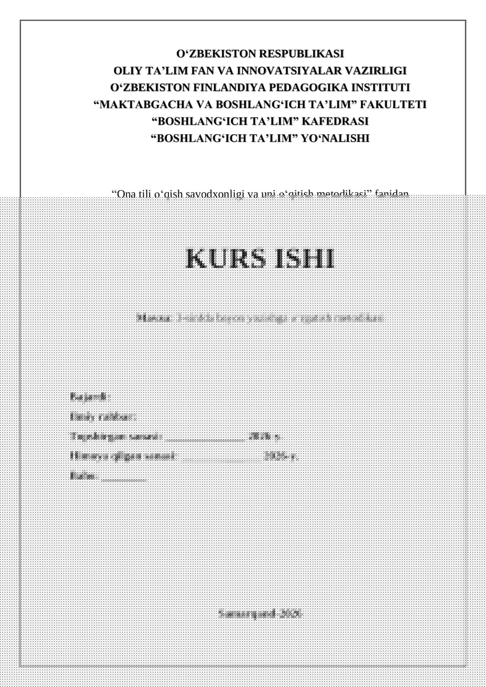 3-sinfda bayon yozishga o‘rgatish metodikasi