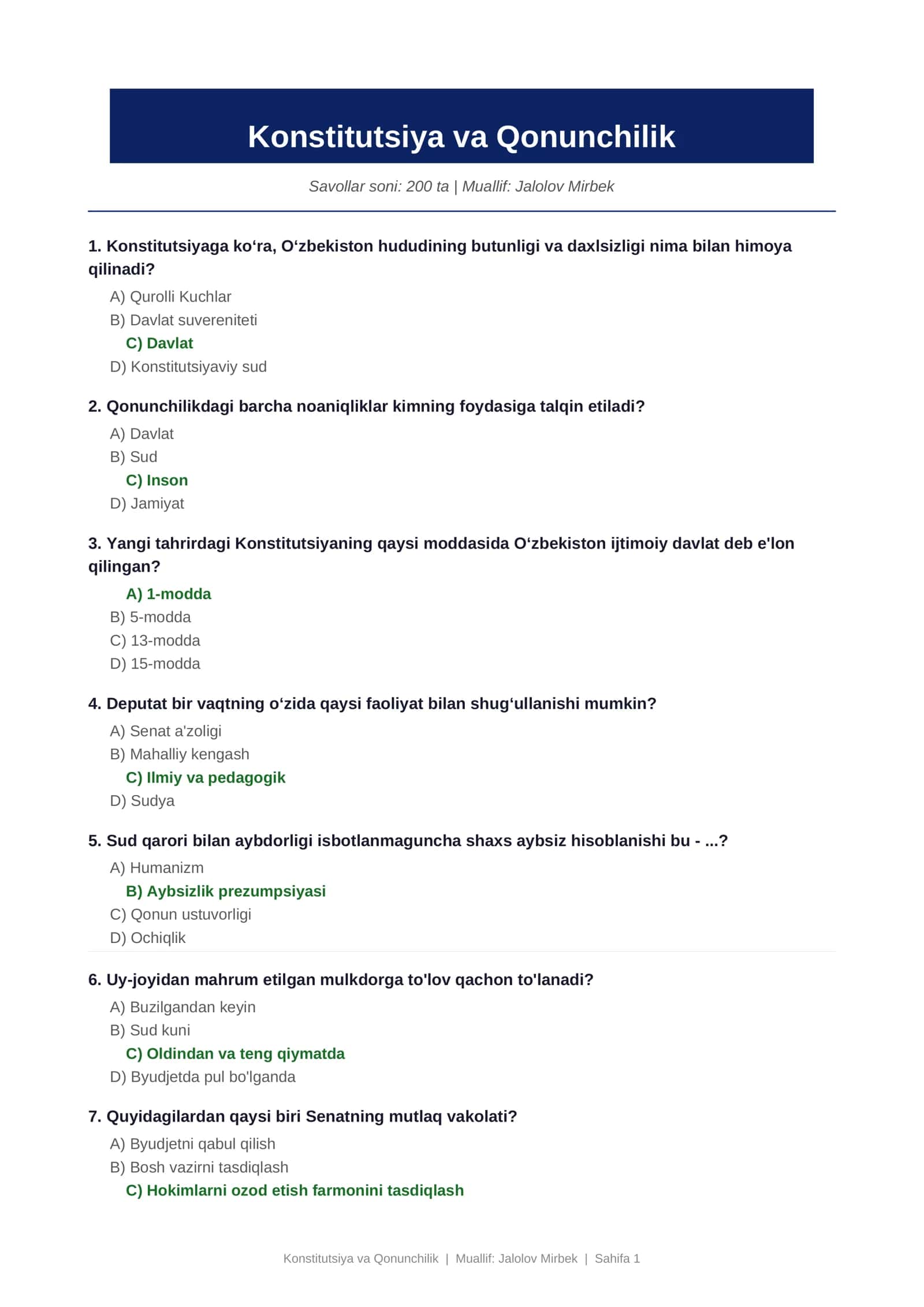 Argos Konstitutsiya va Qonunchilik