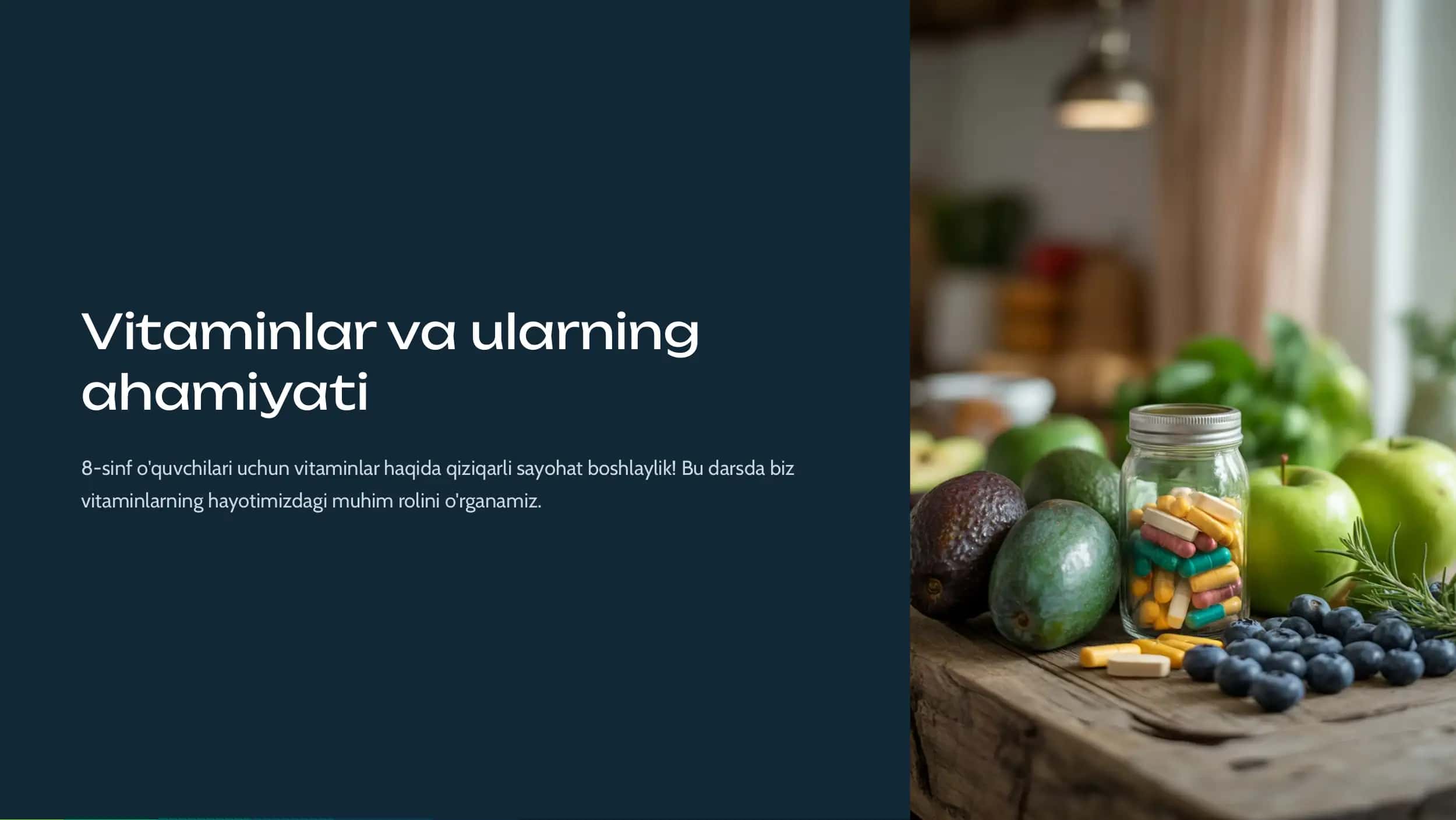 Vitaminlar va ularning ahamiyati