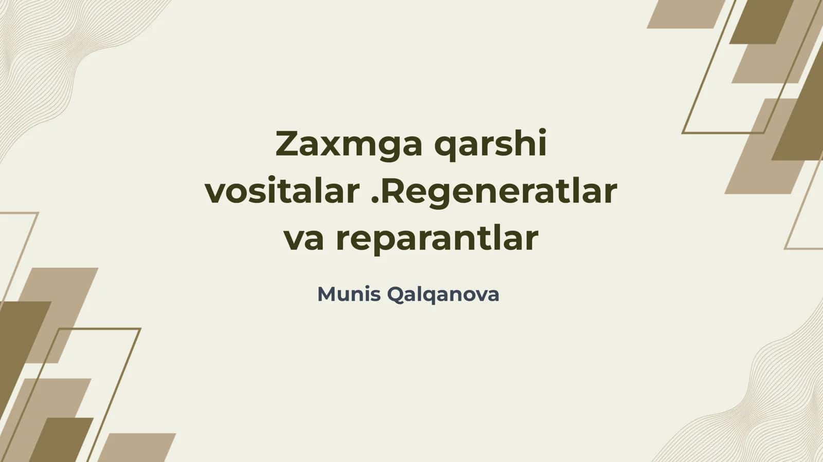 Zaxmga qarshi vositalar
