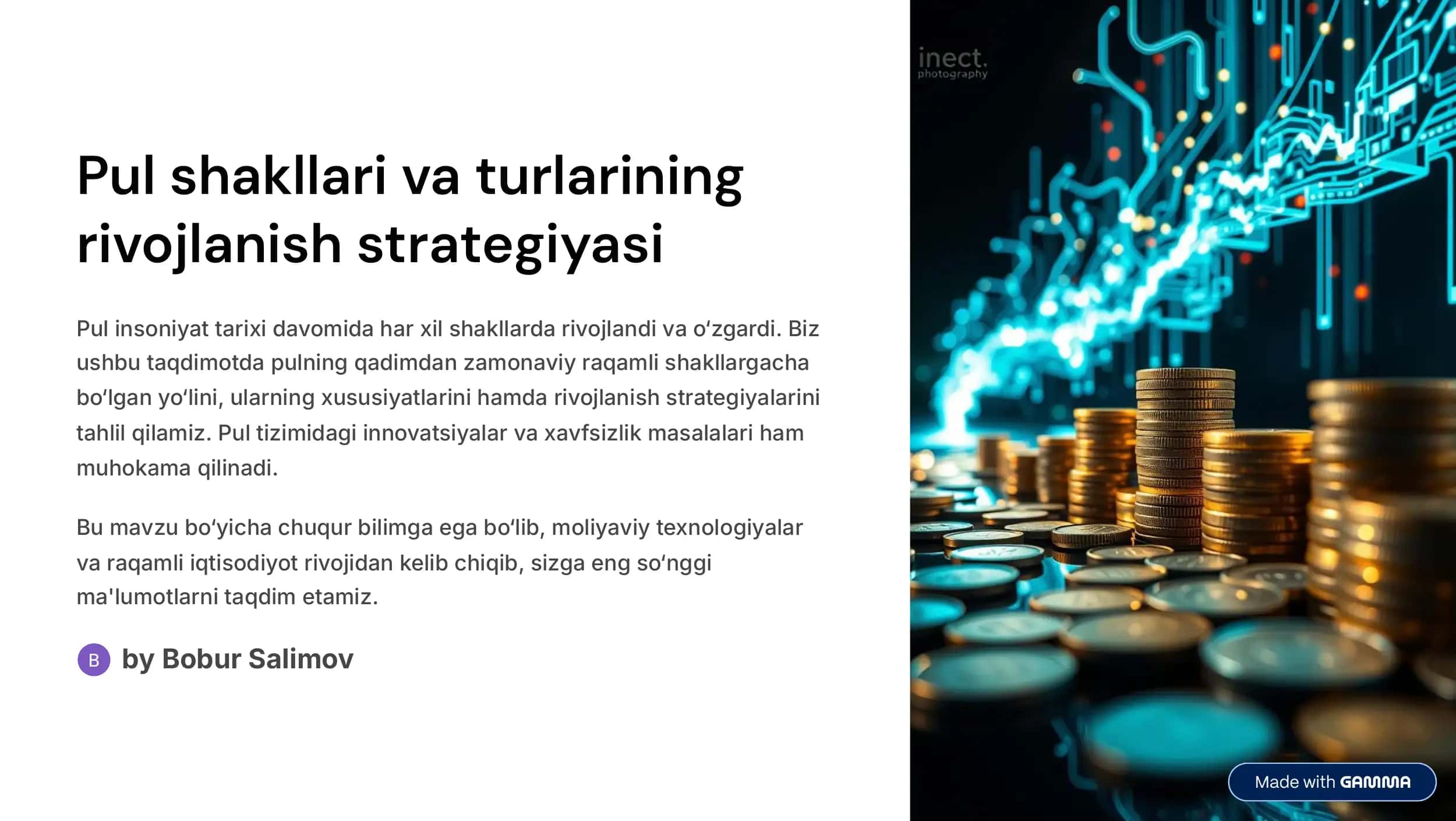 Pulning evolyutsiyasi: qadimdan to raqamli davrgacha
