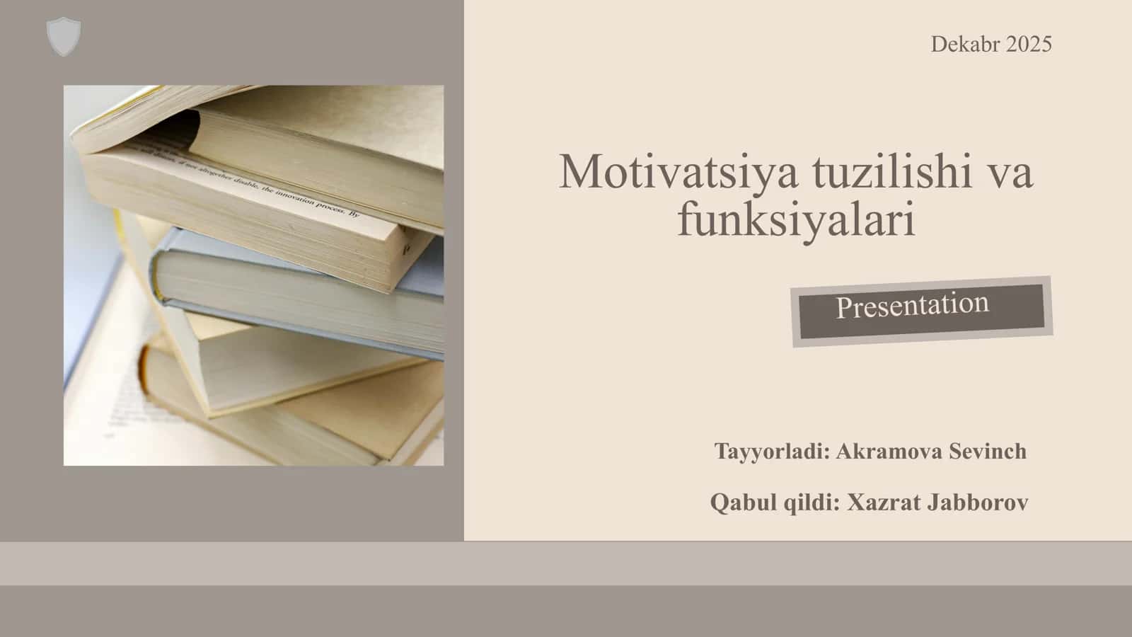 Motivatsiya tuzilishi va funksiyalari