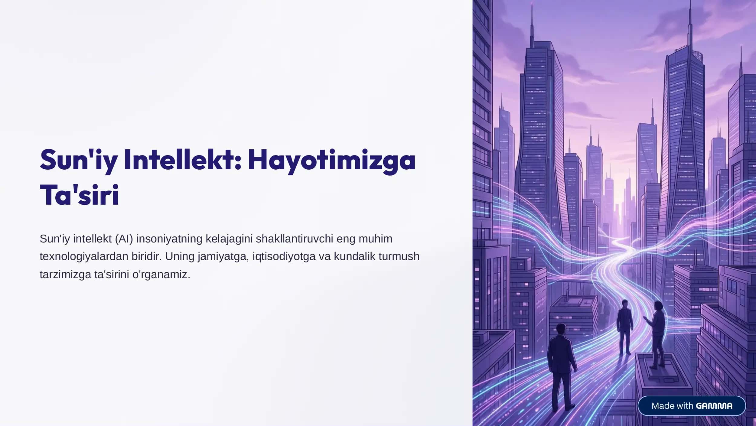 Sun'iy Intellekt: Hayotimizga Ta'siri