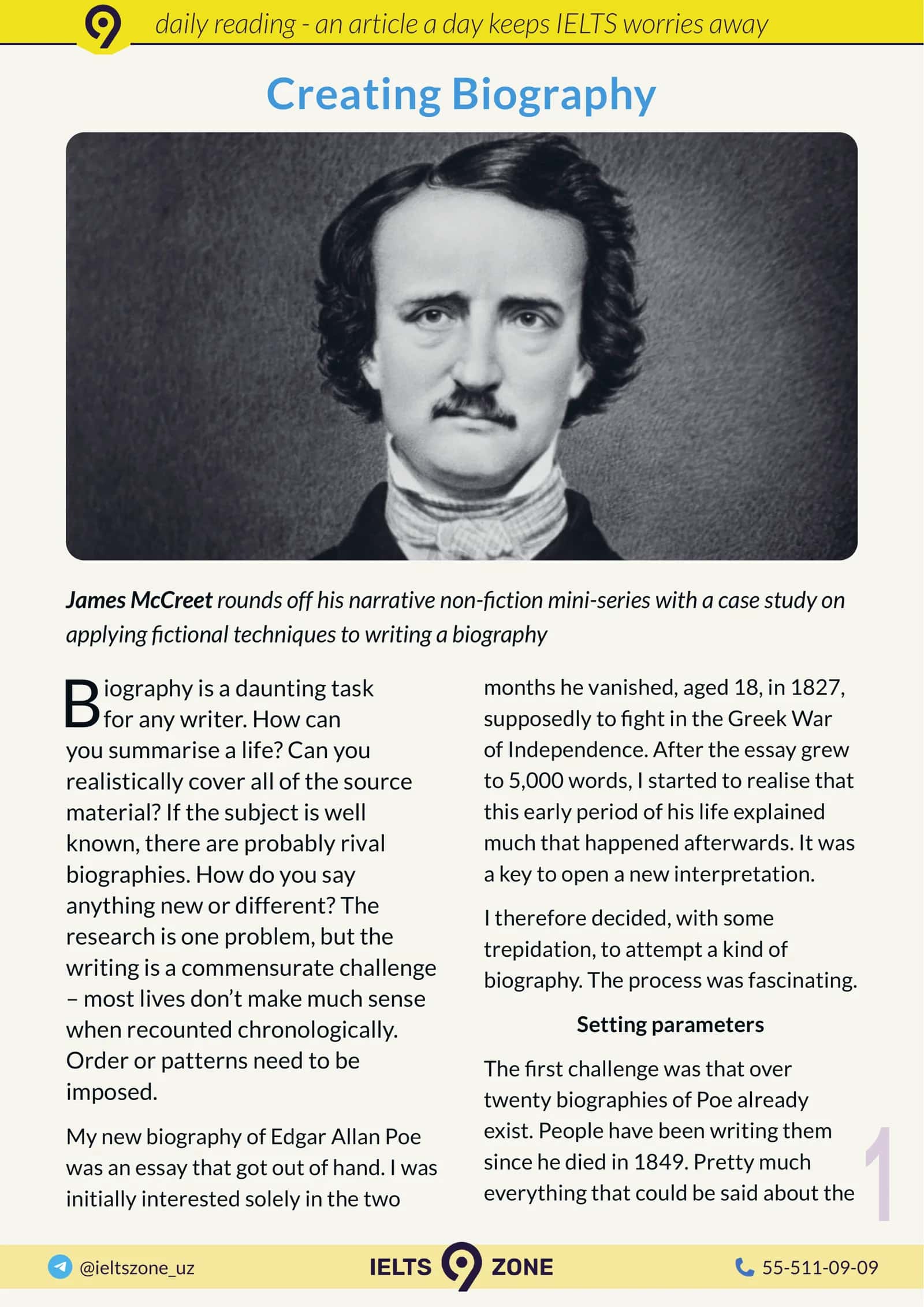 Creating Biography