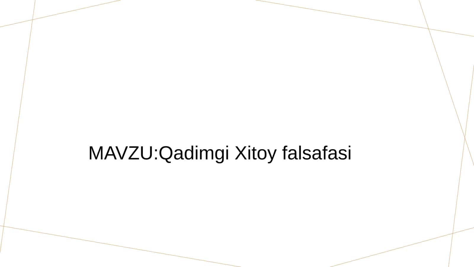 Qadimgi Xitoy falsafasi