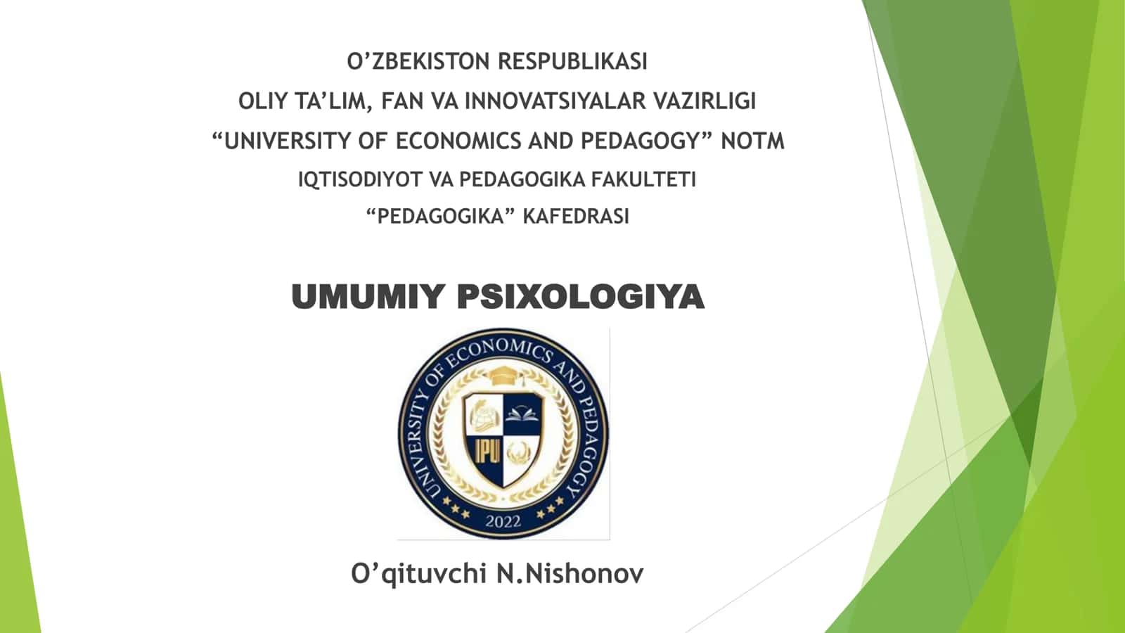 Mavzu 25. Ta'lim va tarbiya psixologiya