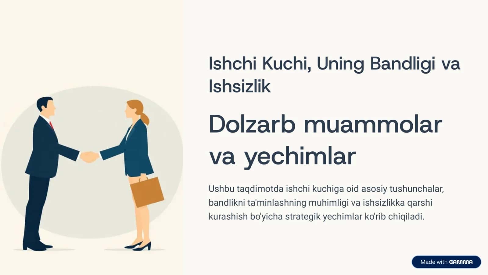 Ishchi kuchi va uning bandligi