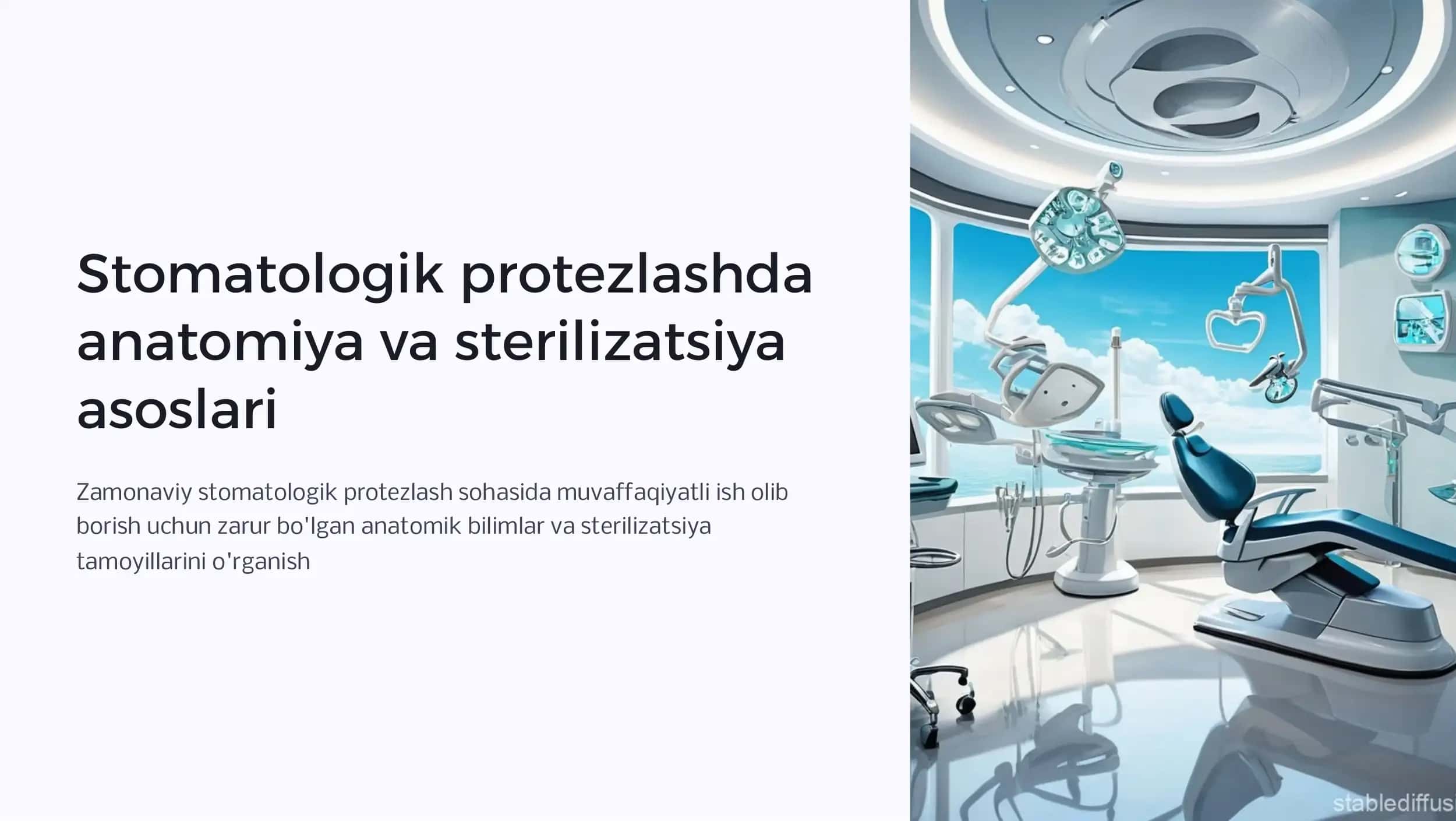 Stomatologik protezlashda anatomiya va sterilizatsiya asoslari