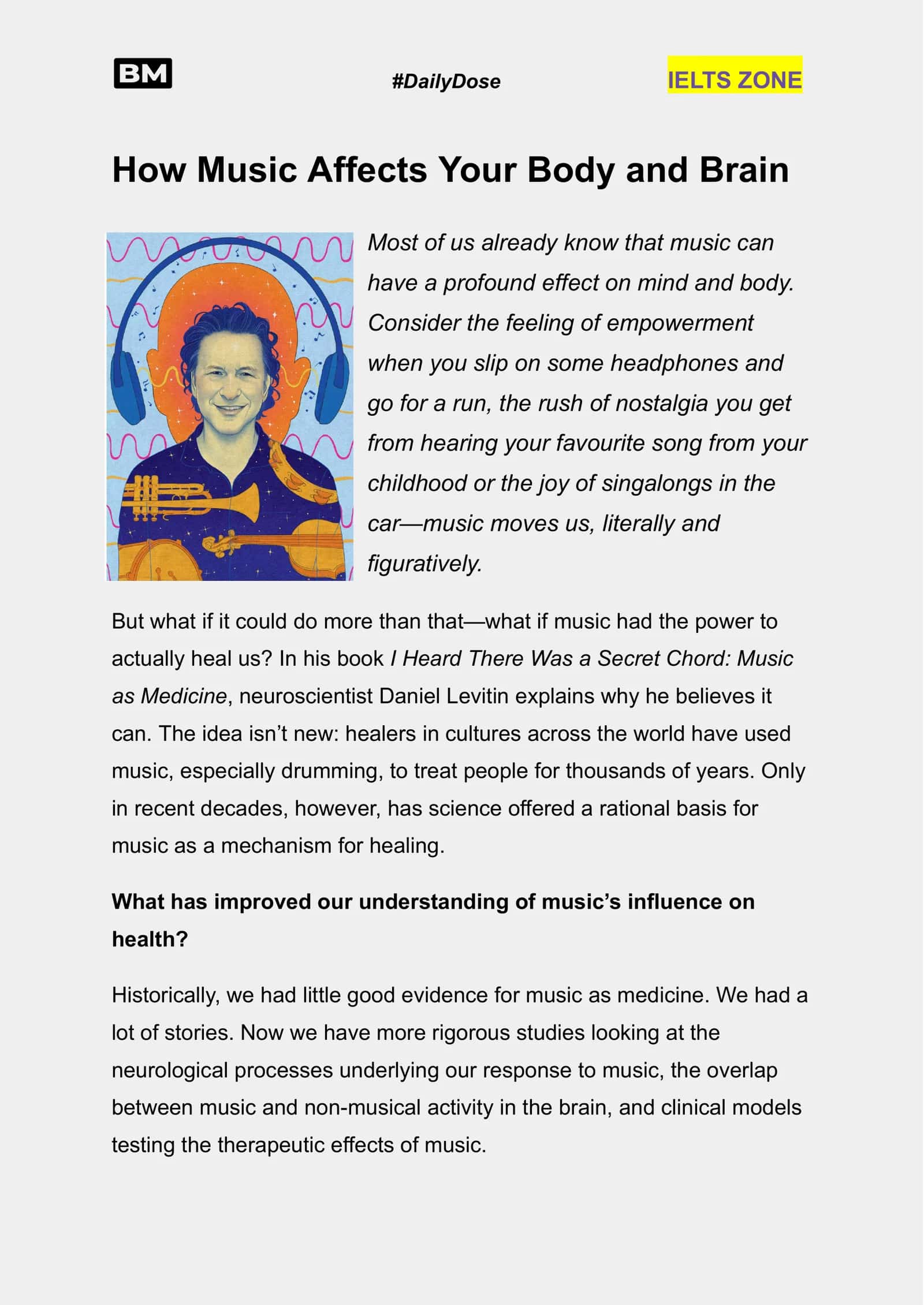 IELTS ZONE - How Music Affects Your Body and Brain