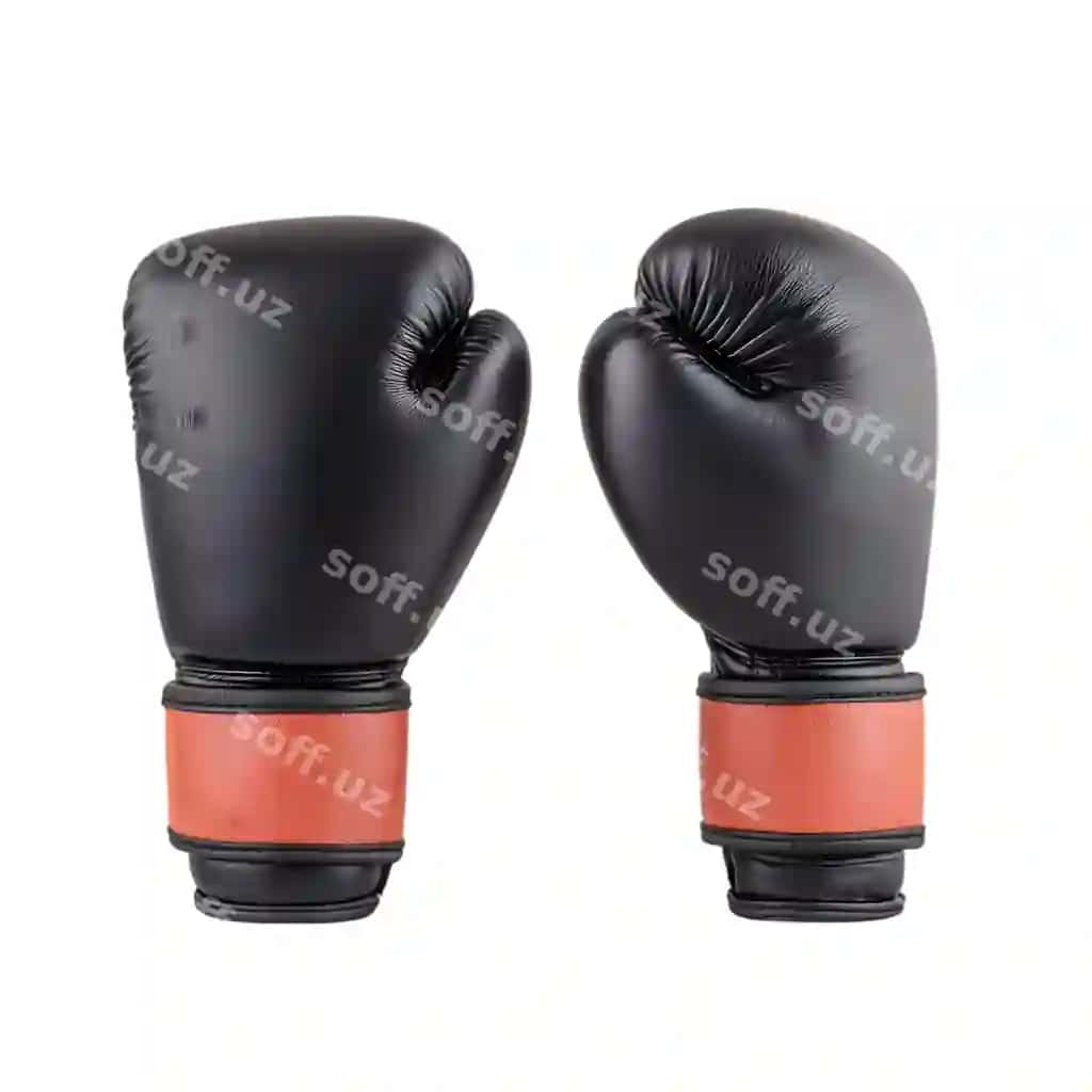Qora boks qo'lchiqorlari qizil shaxtali professional trening | Black boxing gloves with red straps professional training