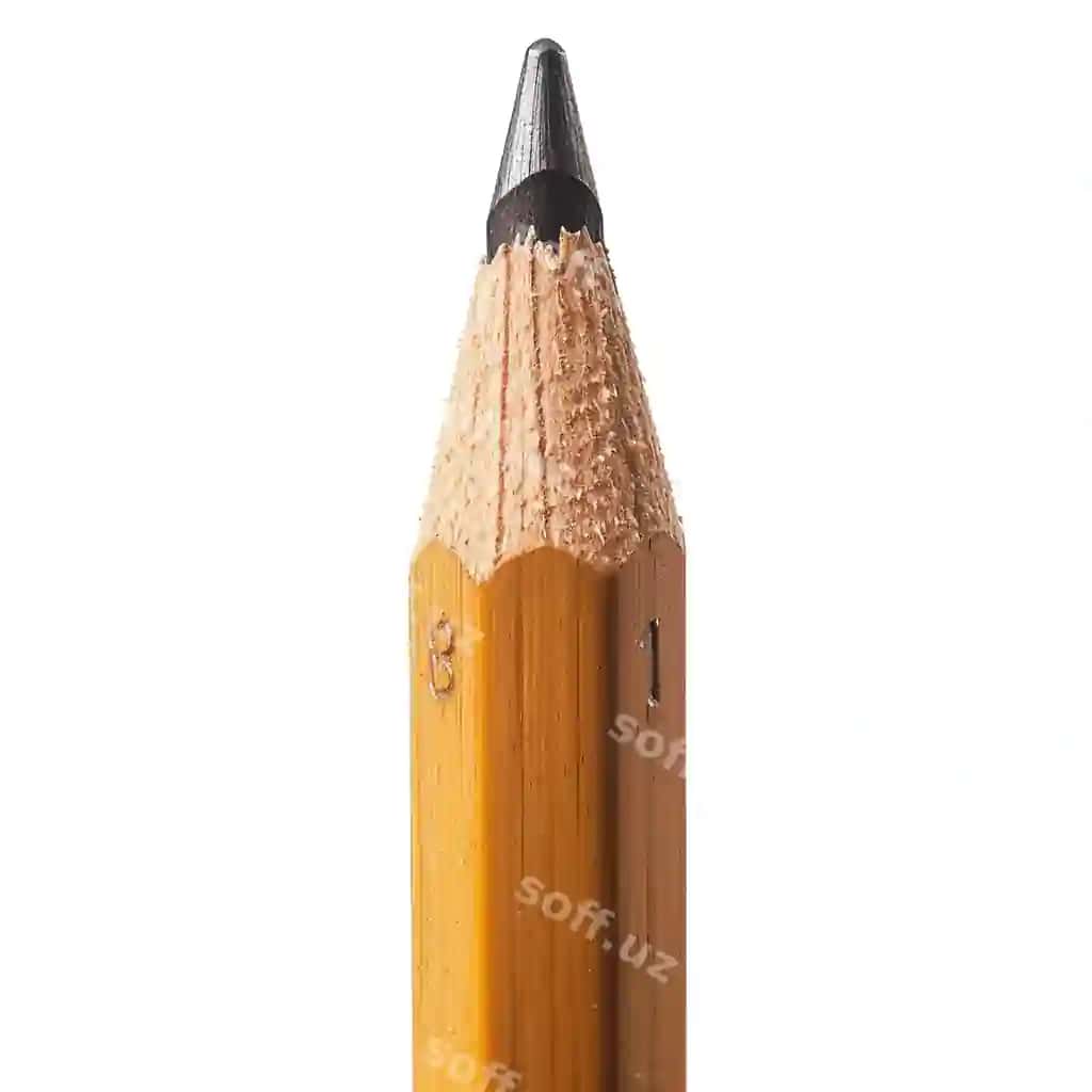 Qalam tabiiy gil'mat ajraltirilgan oq shaffof fonda | Pencil natural wood isolated white transparent background