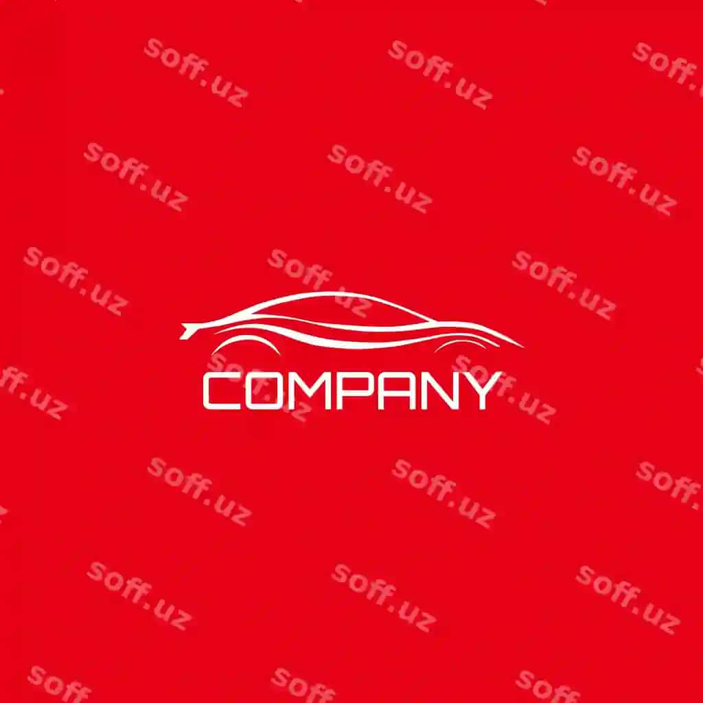 Qizil logotip kompaniya qizil fonda kompaniya | Red logo company company with red background