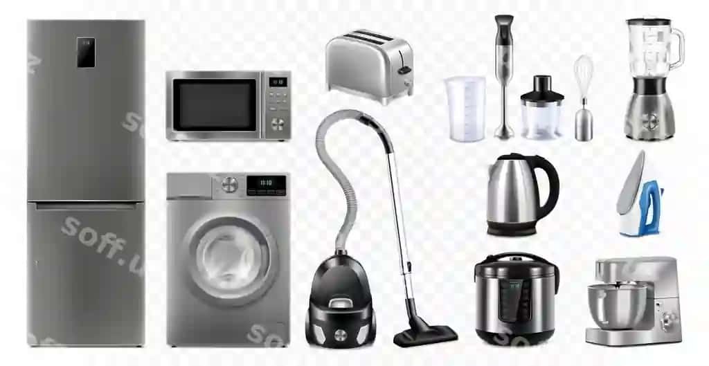 Uy jihoatlari komplekti: mikroto'pka, yuvish mashinasi, holtzeyka | Set household appliances microwave oven washing machine refrigerator